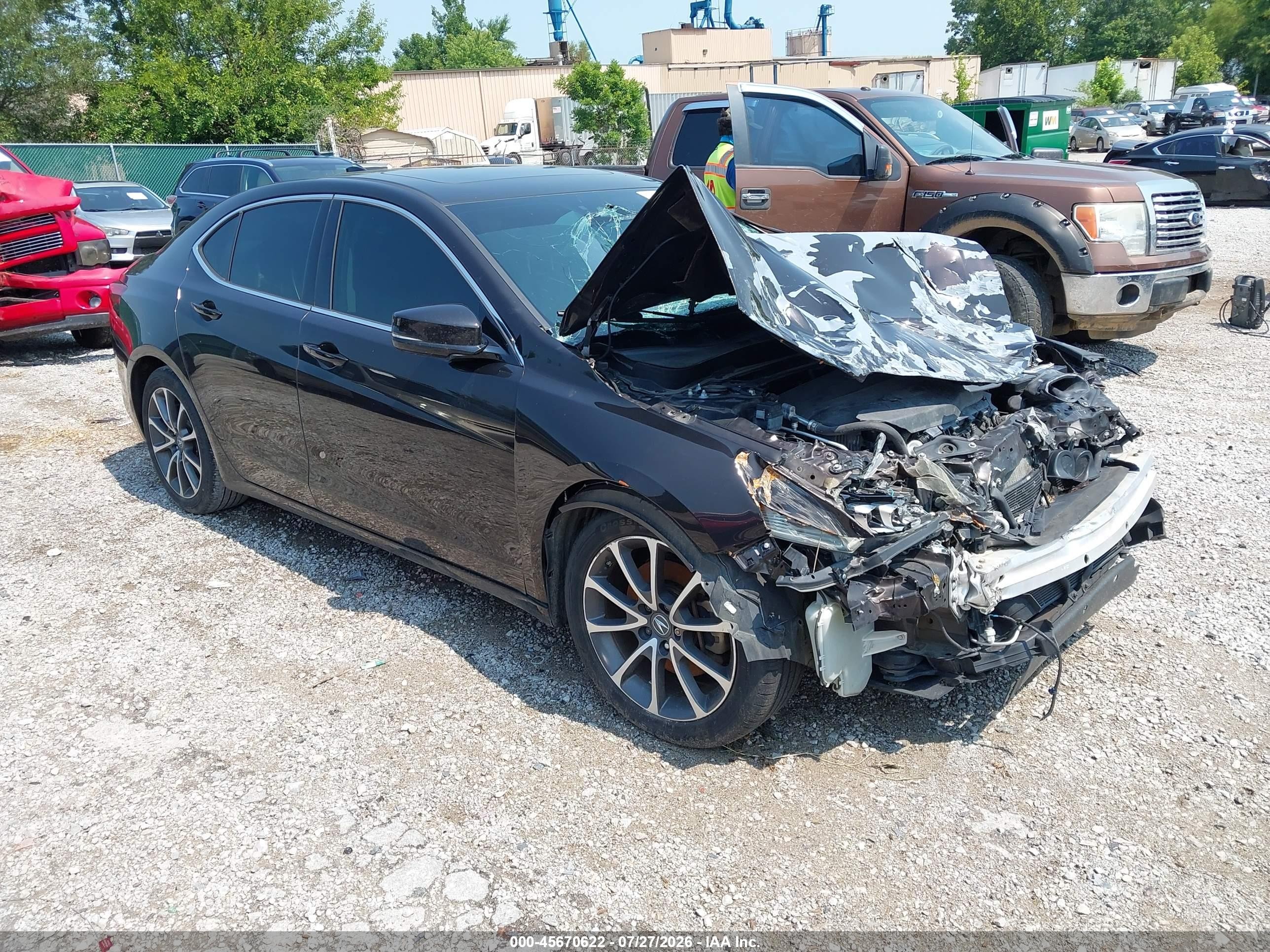2015 Acura Tlx V6 Tech Черный vin: 19UUB2F54FA004907