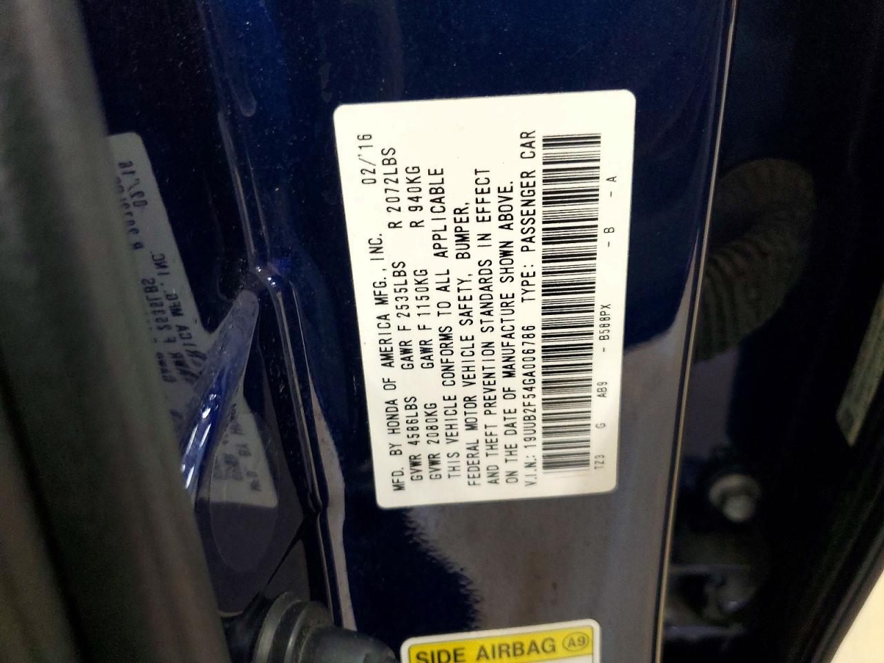 2016 Acura Tlx Tech Blue vin: 19UUB2F54GA006786