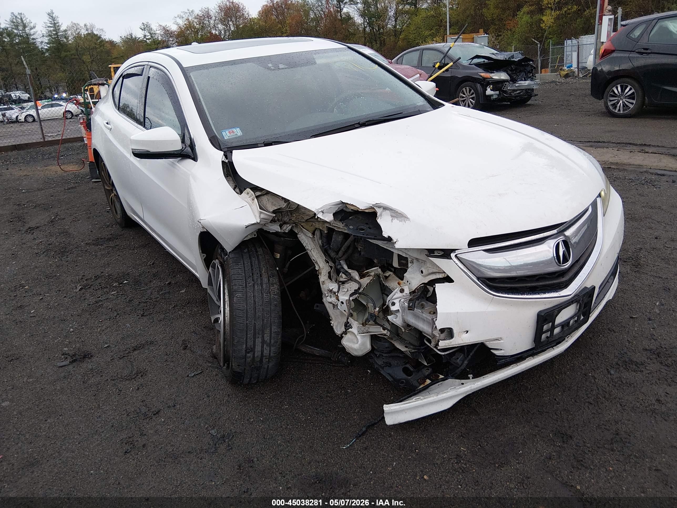 2015 Acura Tlx V6 Tech White vin: 19UUB2F55FA001918