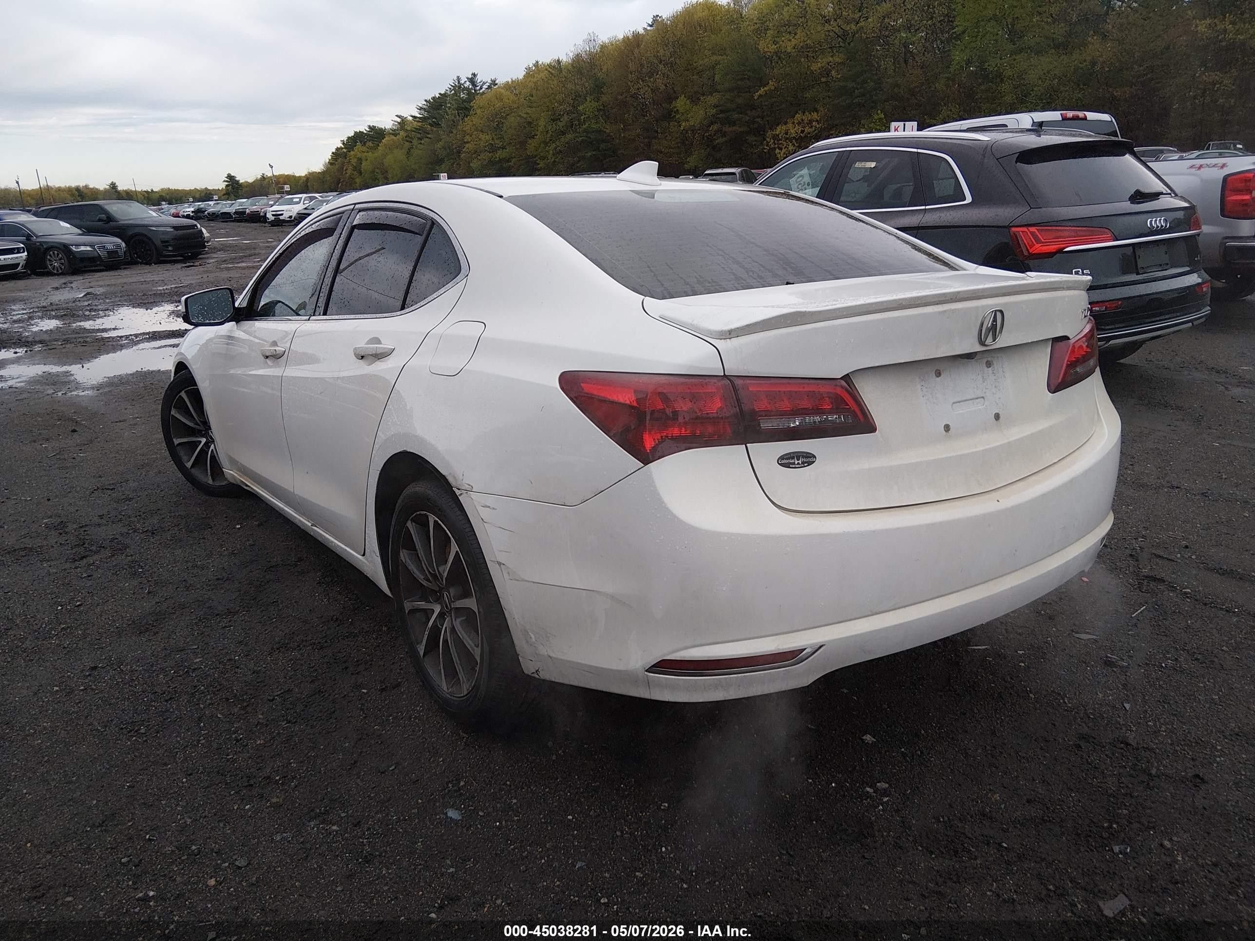 2015 Acura Tlx V6 Tech White vin: 19UUB2F55FA001918