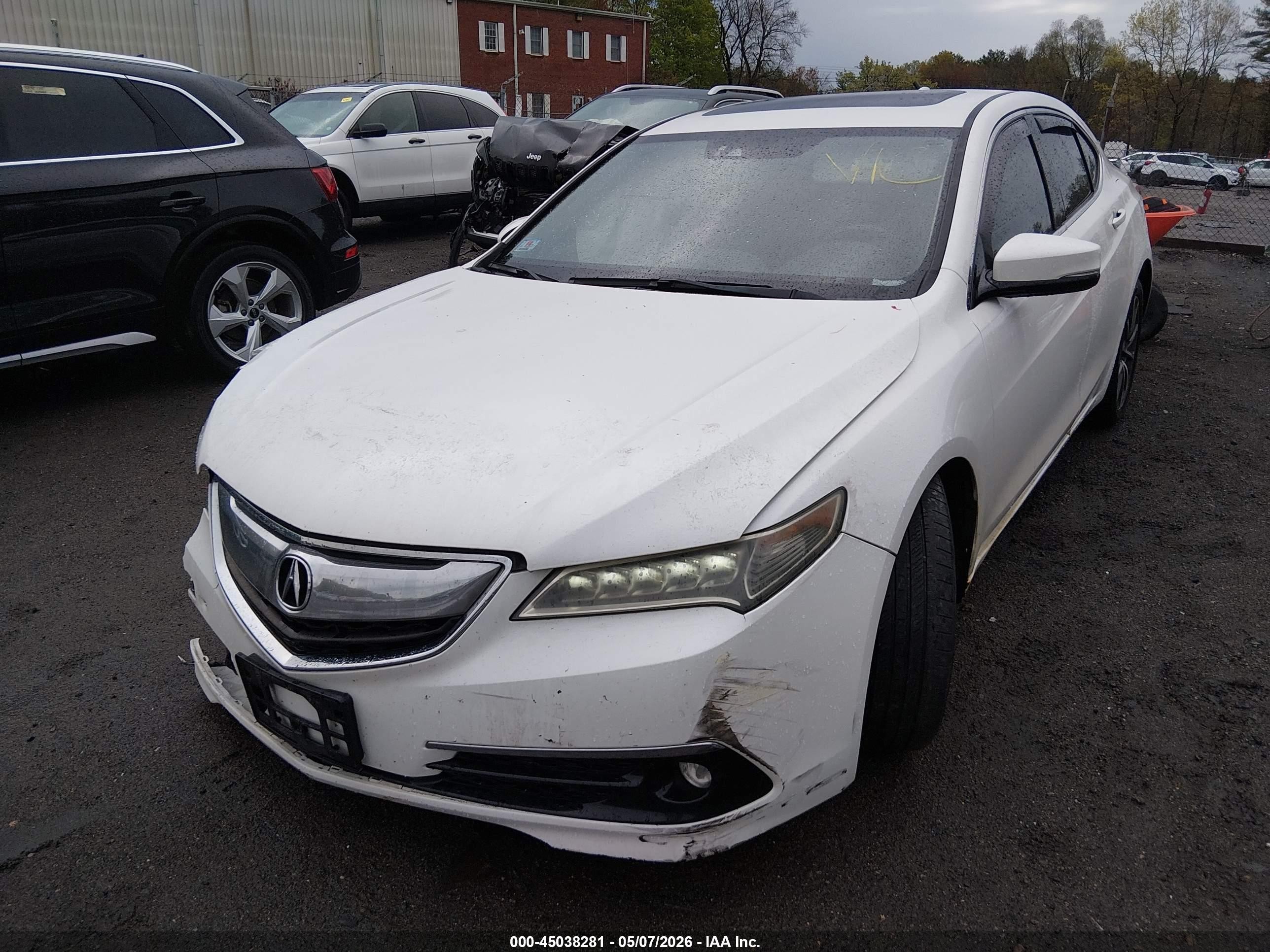 2015 Acura Tlx V6 Tech White vin: 19UUB2F55FA001918