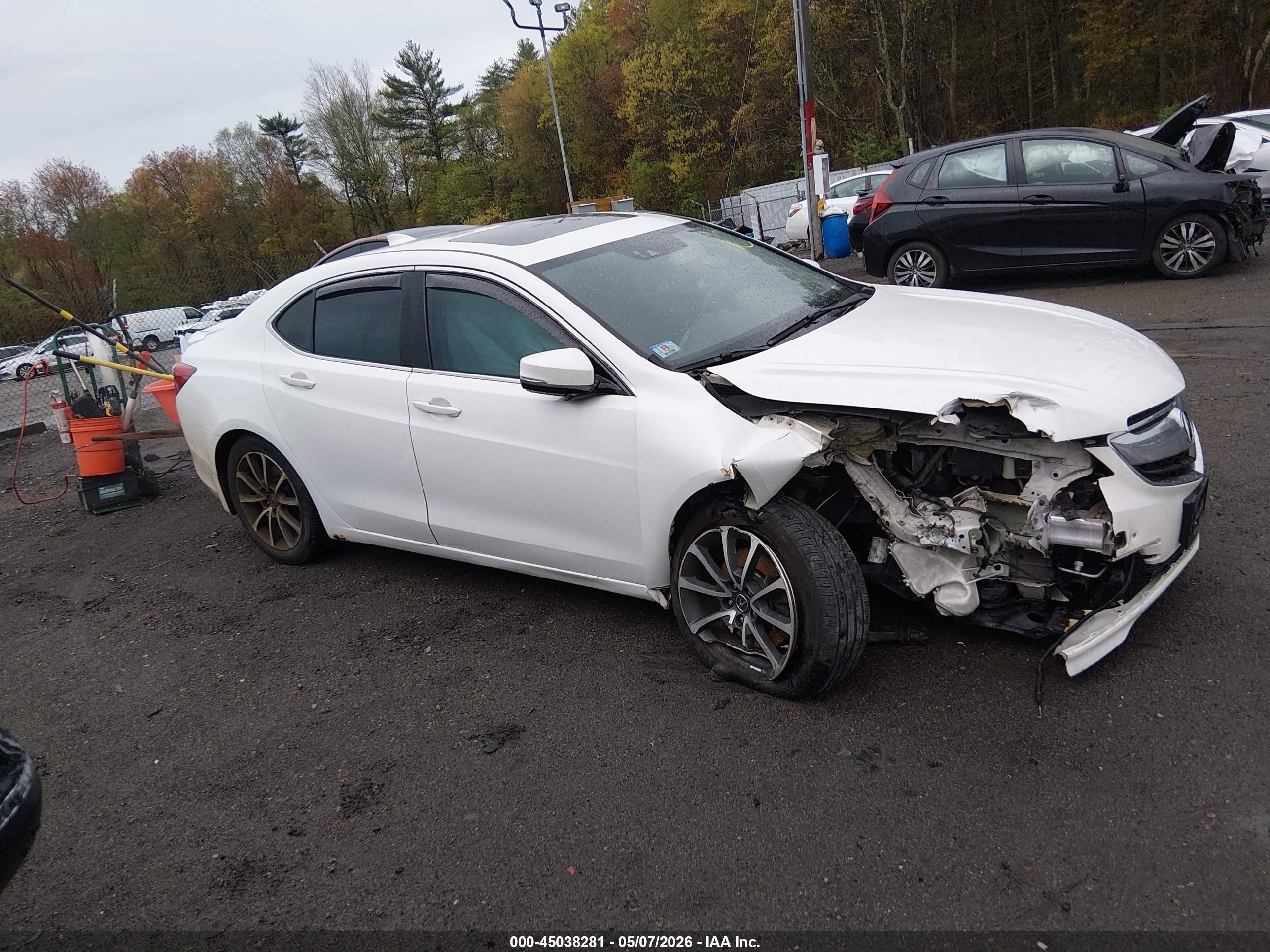 2015 Acura Tlx V6 Tech White vin: 19UUB2F55FA001918
