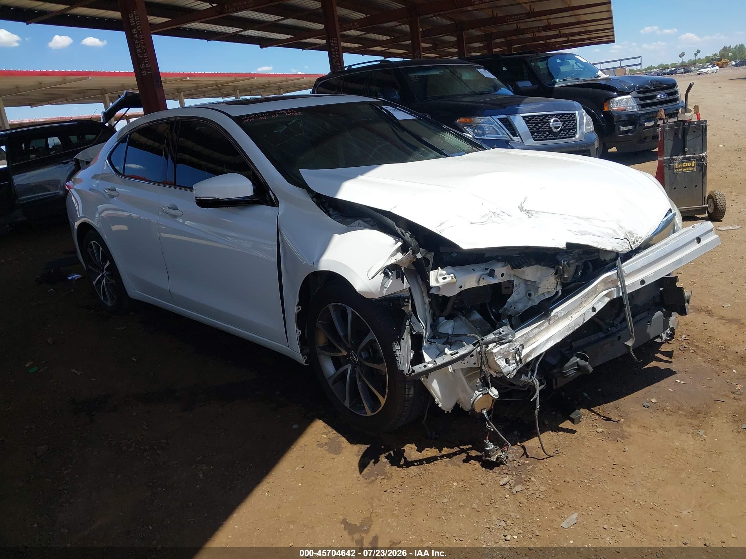2015 Acura Tlx V6 Tech White vin: 19UUB2F55FA016483