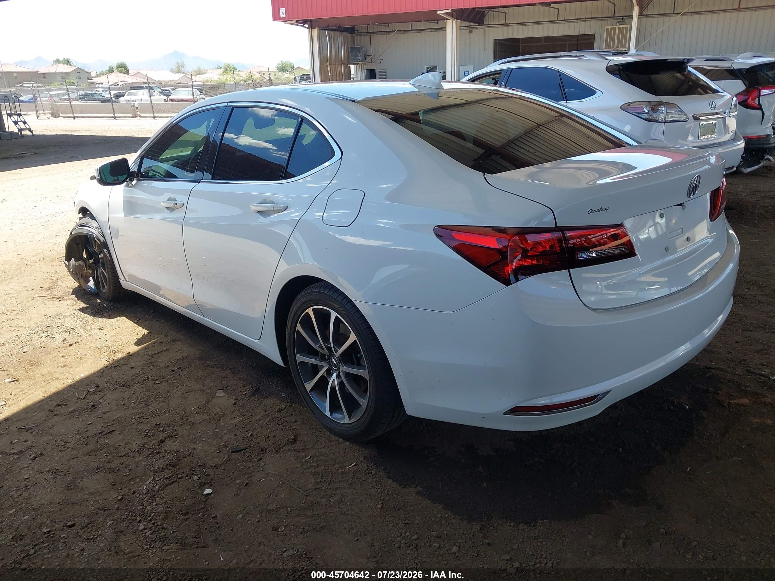 2015 Acura Tlx V6 Tech White vin: 19UUB2F55FA016483