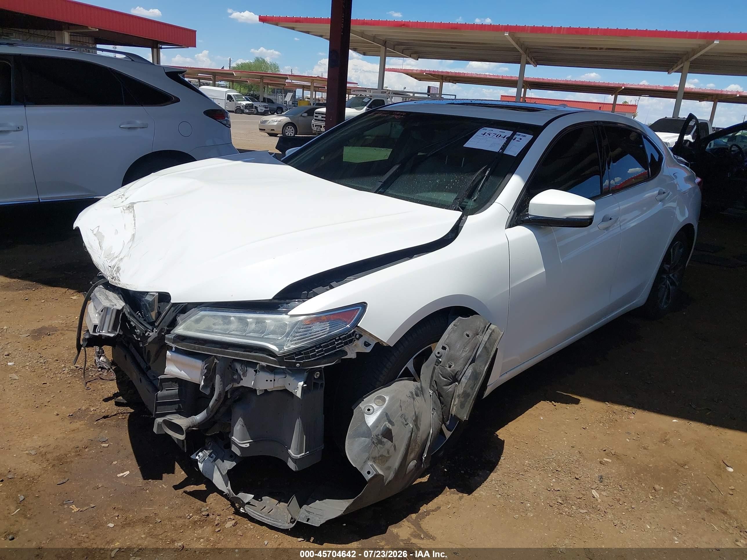 2015 Acura Tlx V6 Tech White vin: 19UUB2F55FA016483