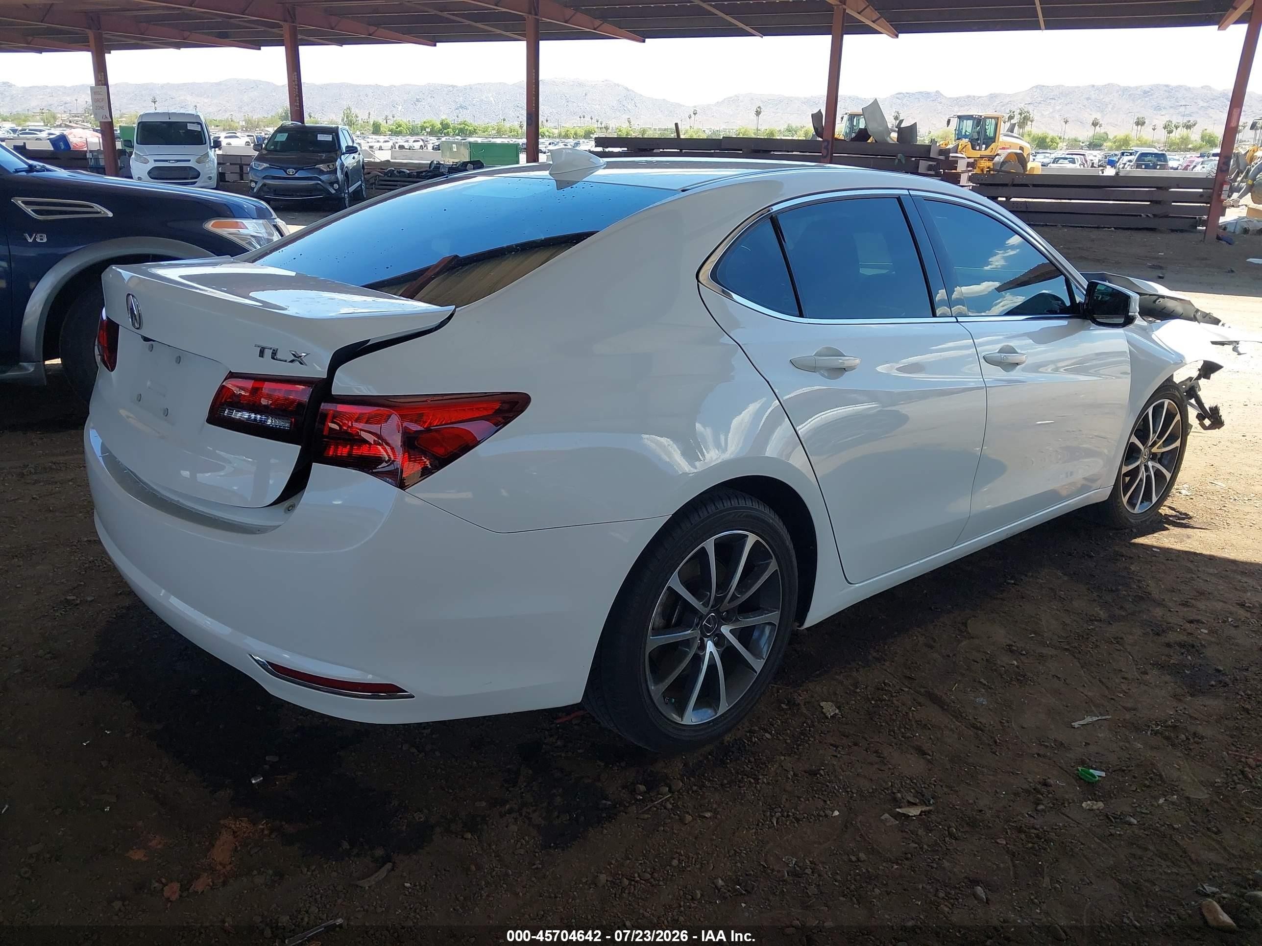 2015 Acura Tlx V6 Tech White vin: 19UUB2F55FA016483
