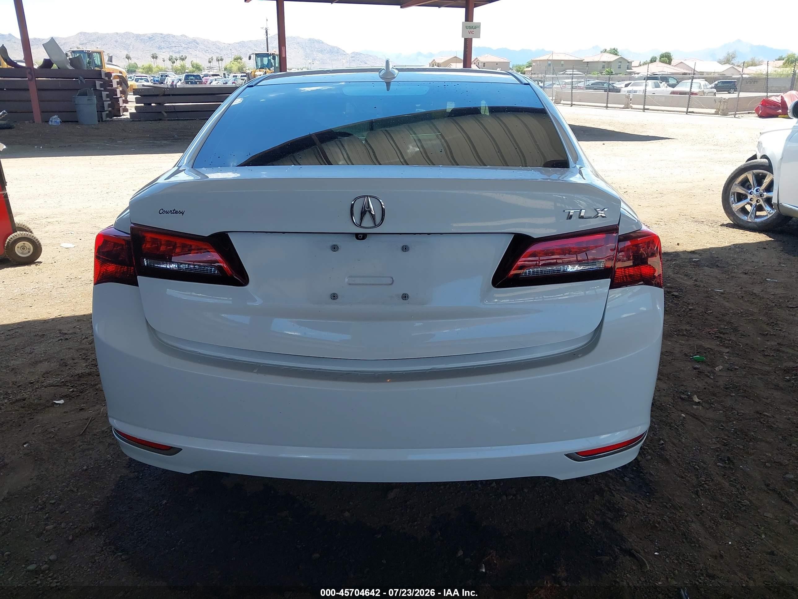 2015 Acura Tlx V6 Tech White vin: 19UUB2F55FA016483