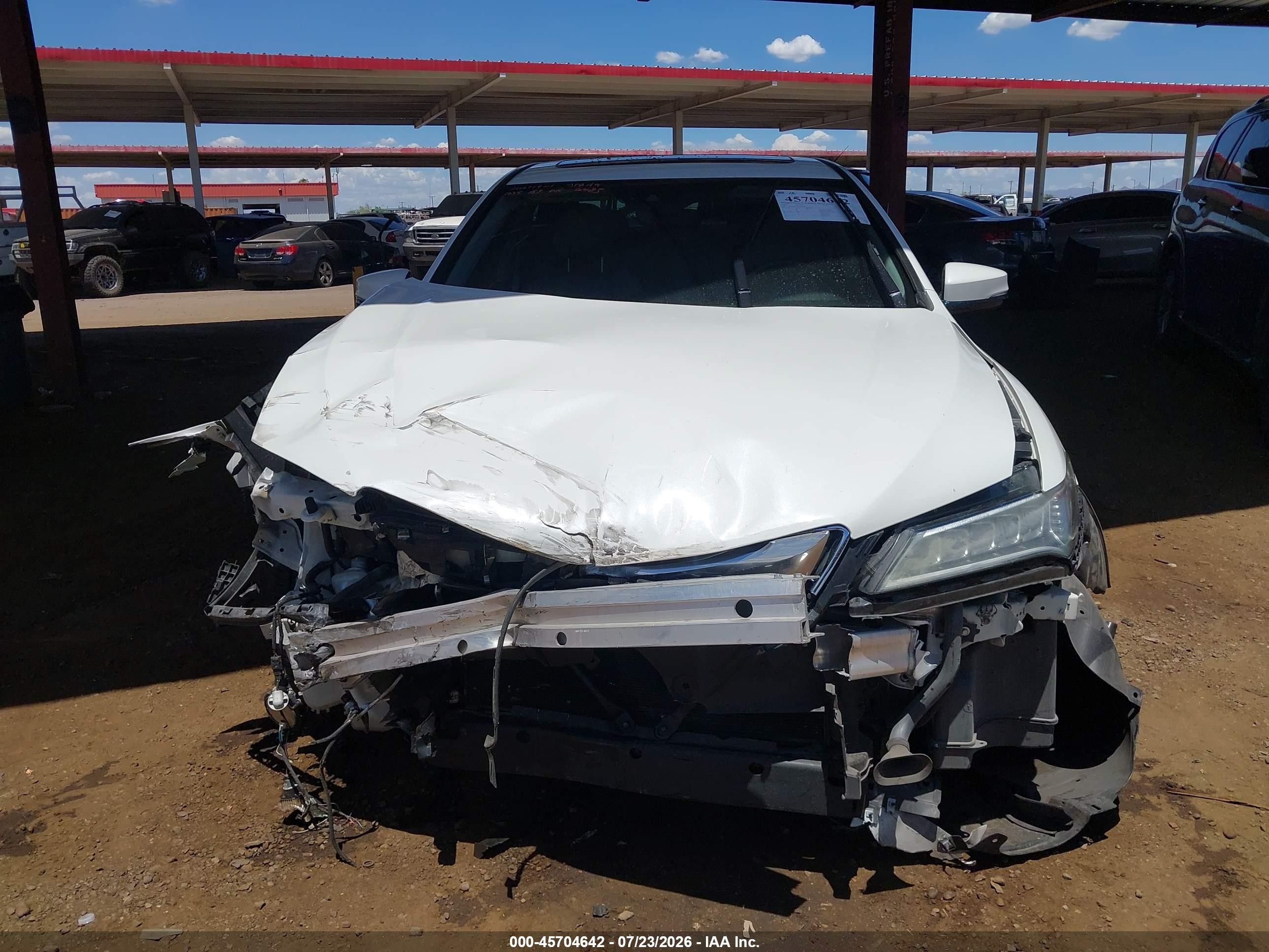 2015 Acura Tlx V6 Tech White vin: 19UUB2F55FA016483