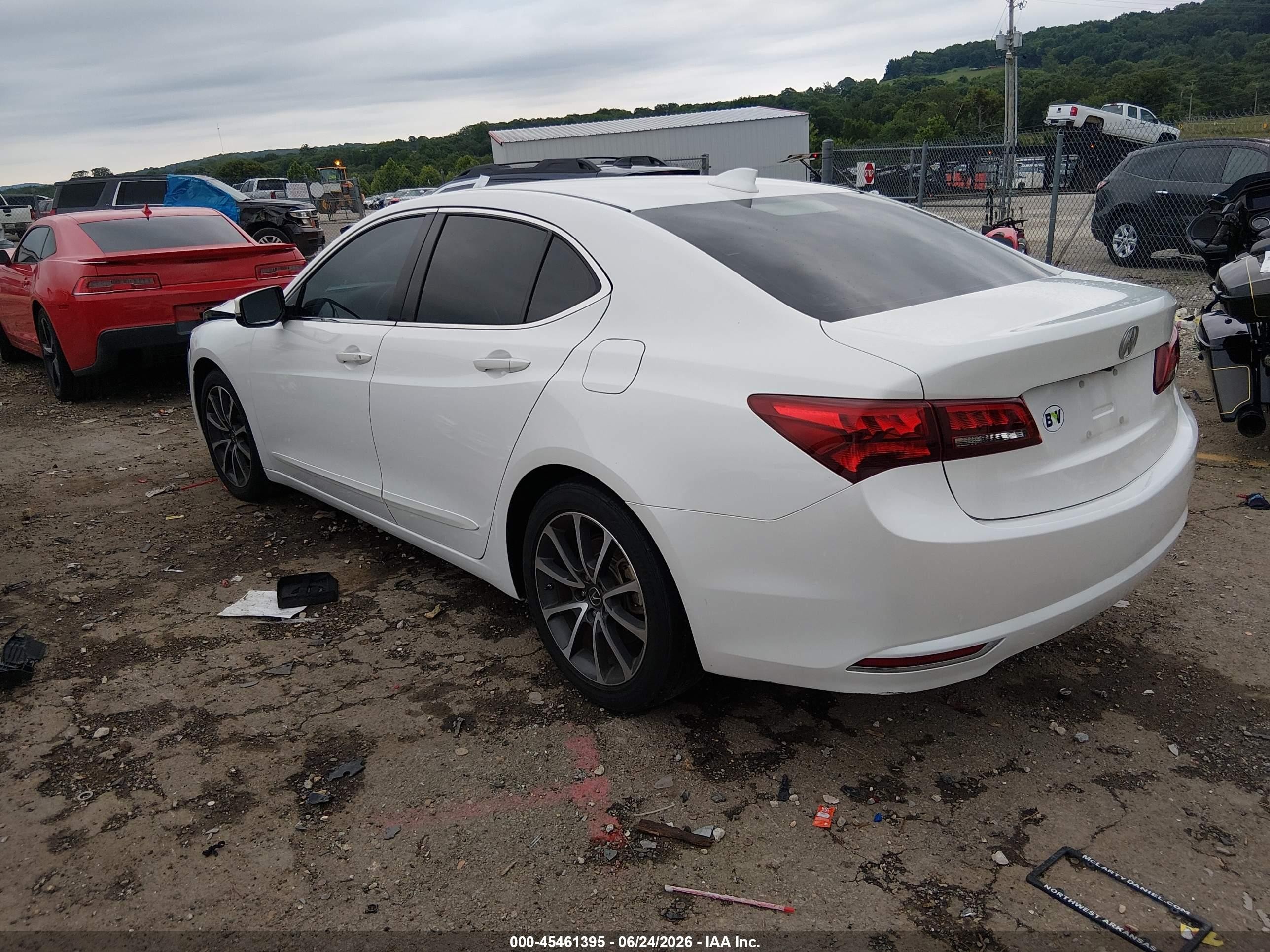 2015 Acura Tlx V6 Tech White vin: 19UUB2F55FA018735