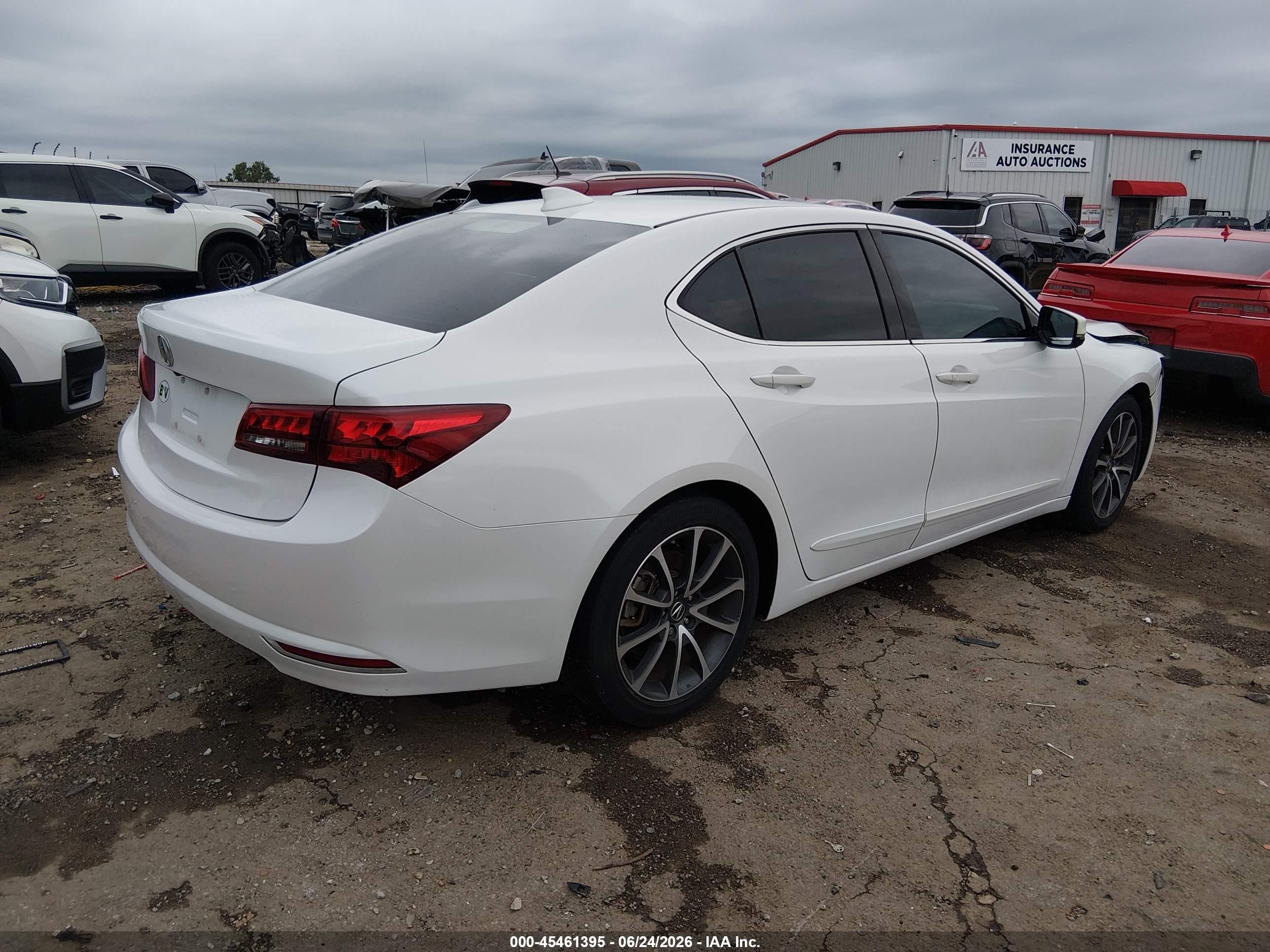 2015 Acura Tlx V6 Tech White vin: 19UUB2F55FA018735