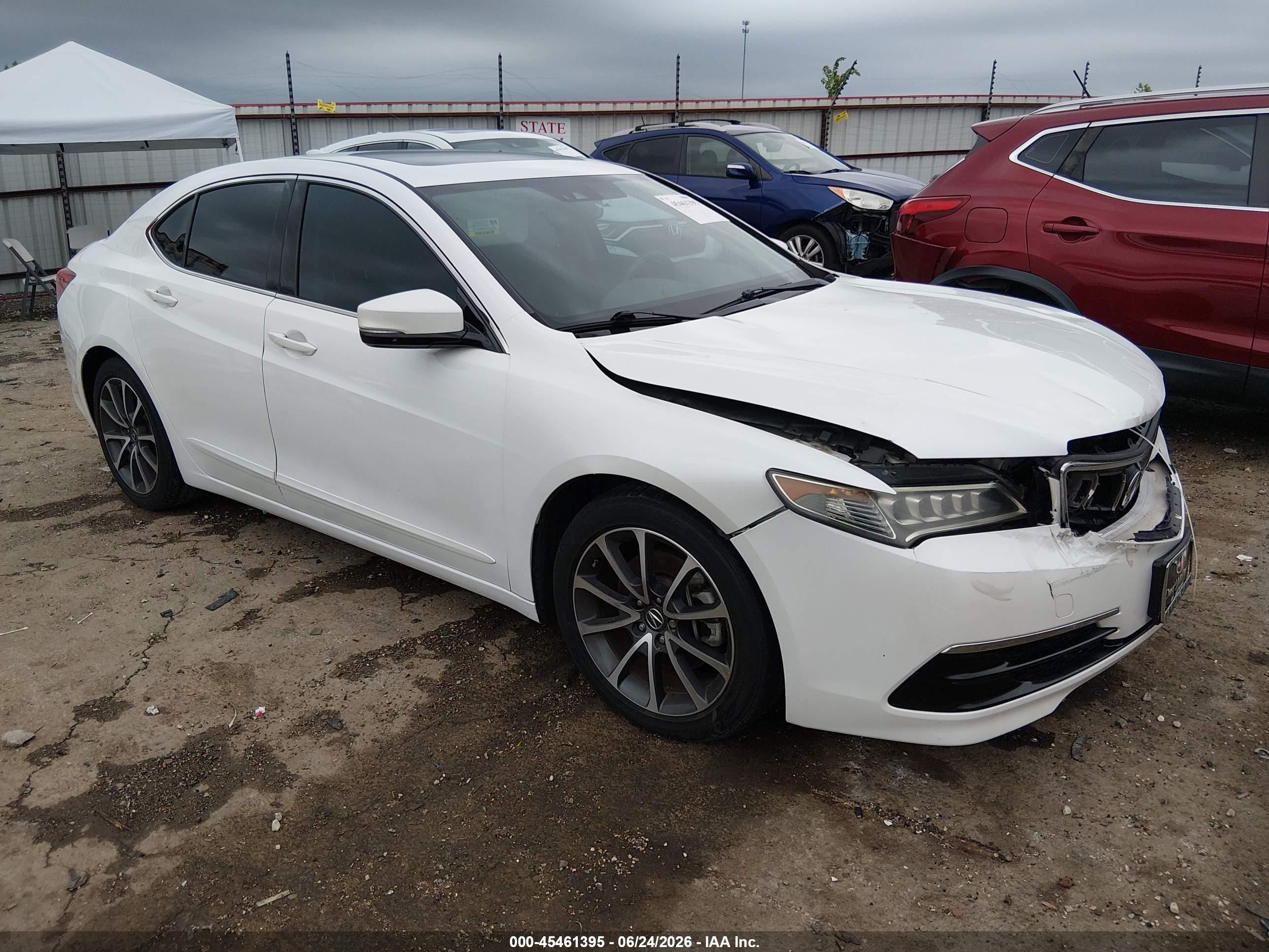 2015 Acura Tlx V6 Tech White vin: 19UUB2F55FA018735