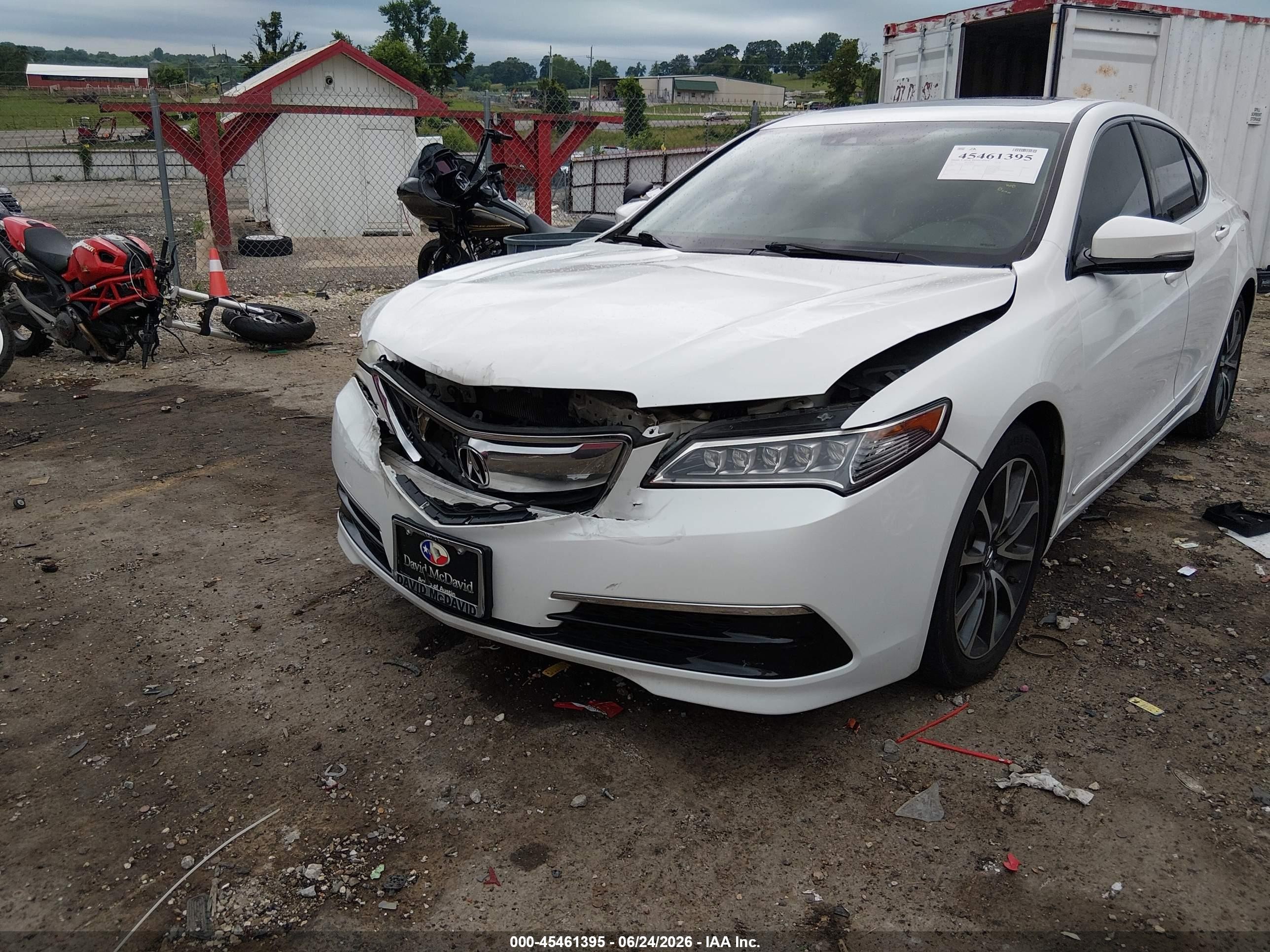 2015 Acura Tlx V6 Tech White vin: 19UUB2F55FA018735