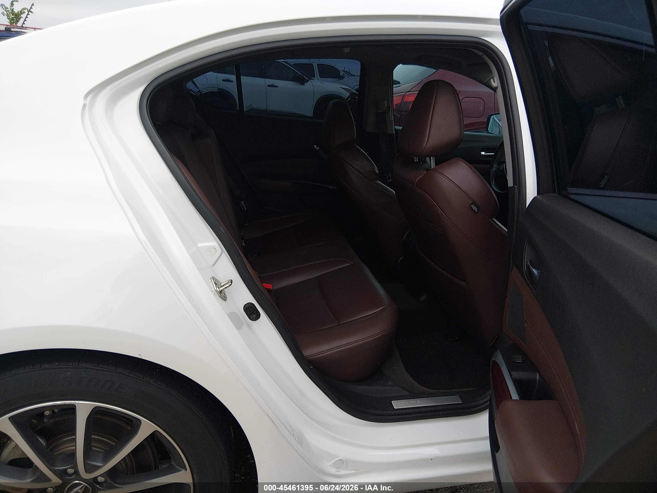 2015 Acura Tlx V6 Tech White vin: 19UUB2F55FA018735