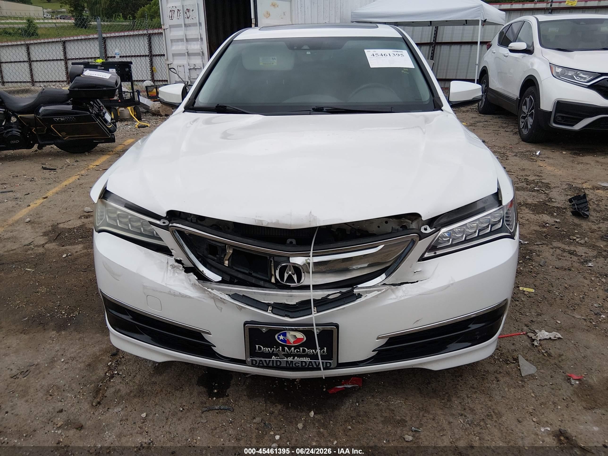 2015 Acura Tlx V6 Tech White vin: 19UUB2F55FA018735