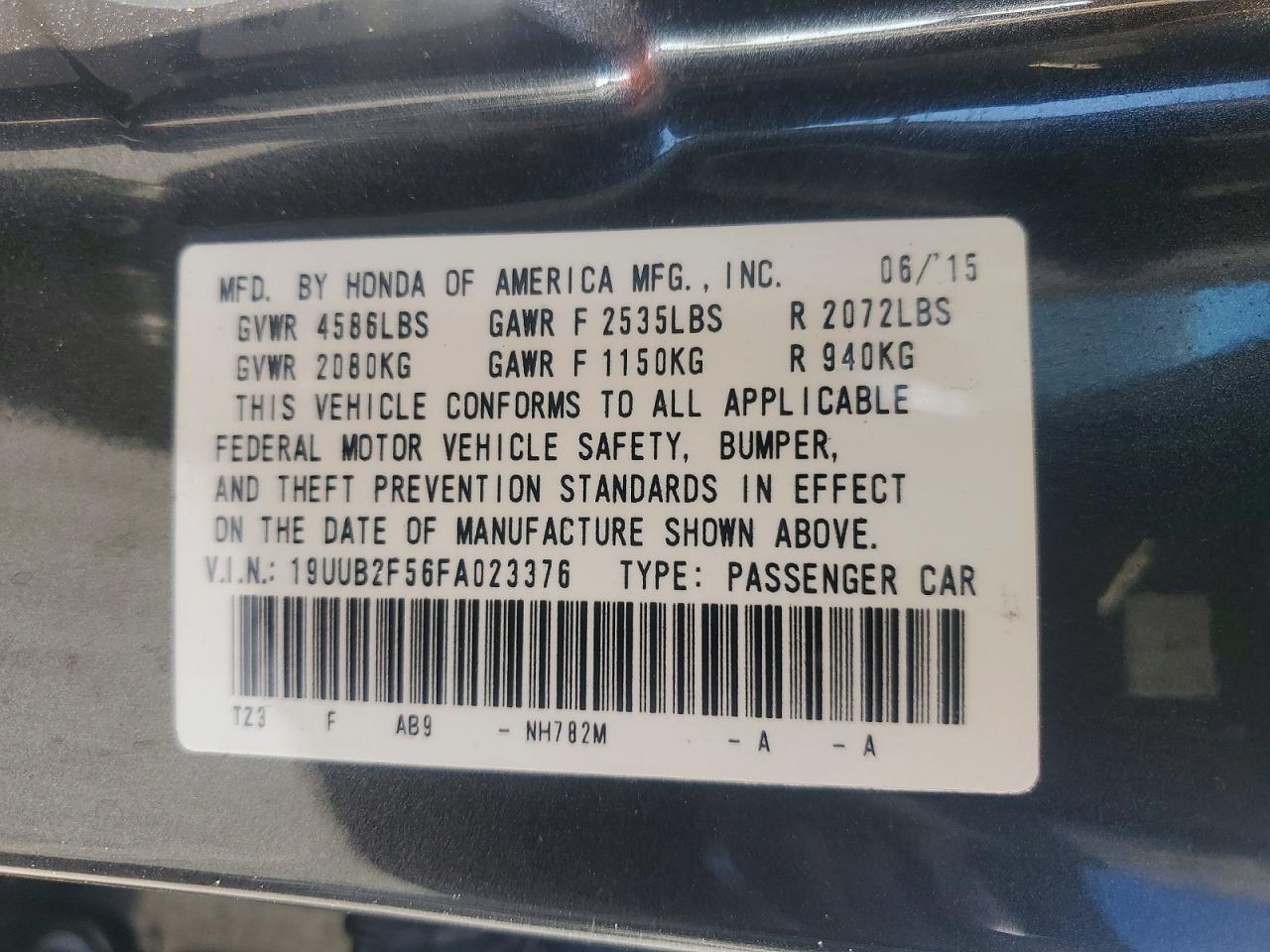 2015 Acura Tlx Tech Gray vin: 19UUB2F56FA023376