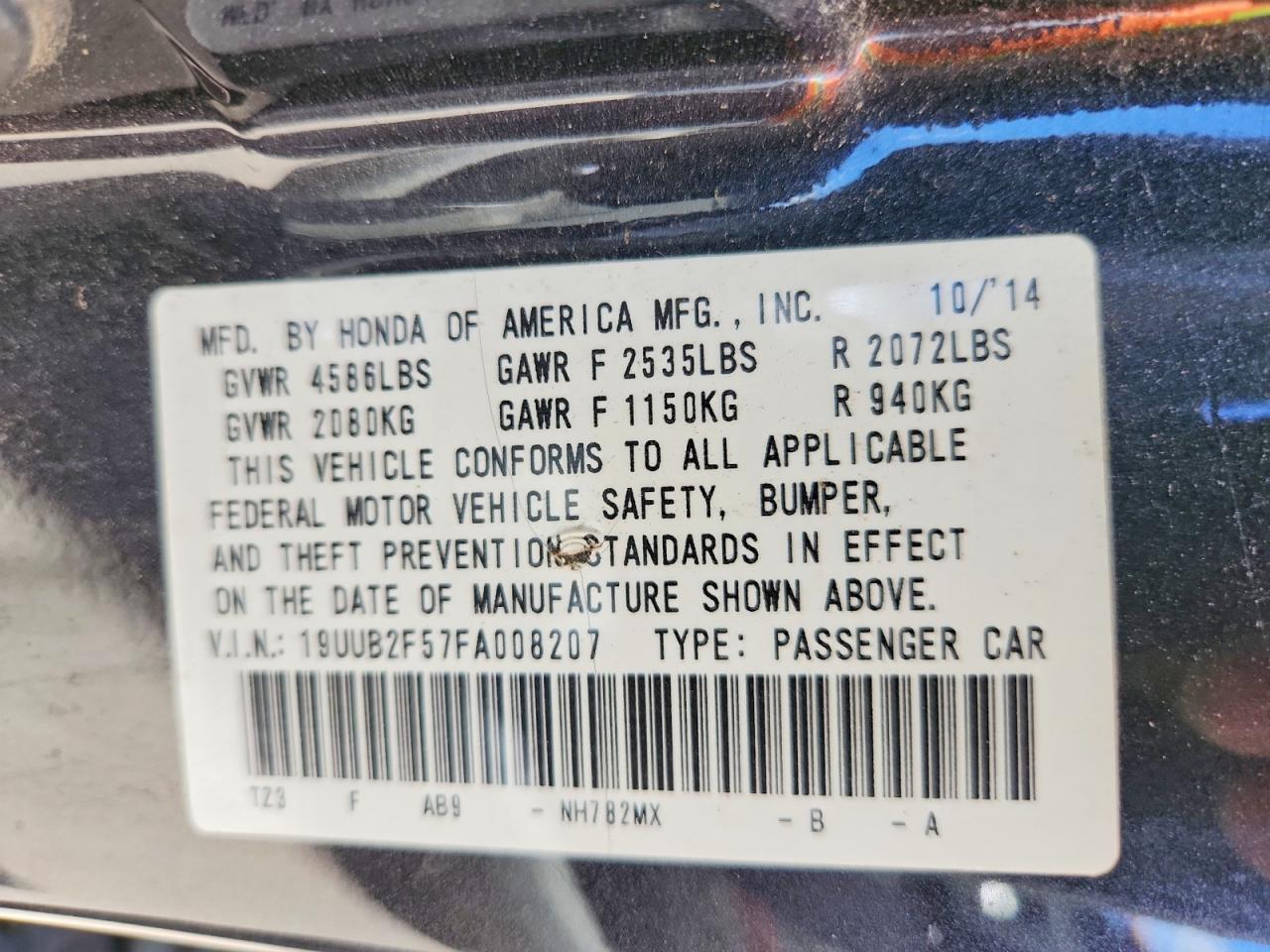 2015 Acura Tlx Tech Gray vin: 19UUB2F57FA008207