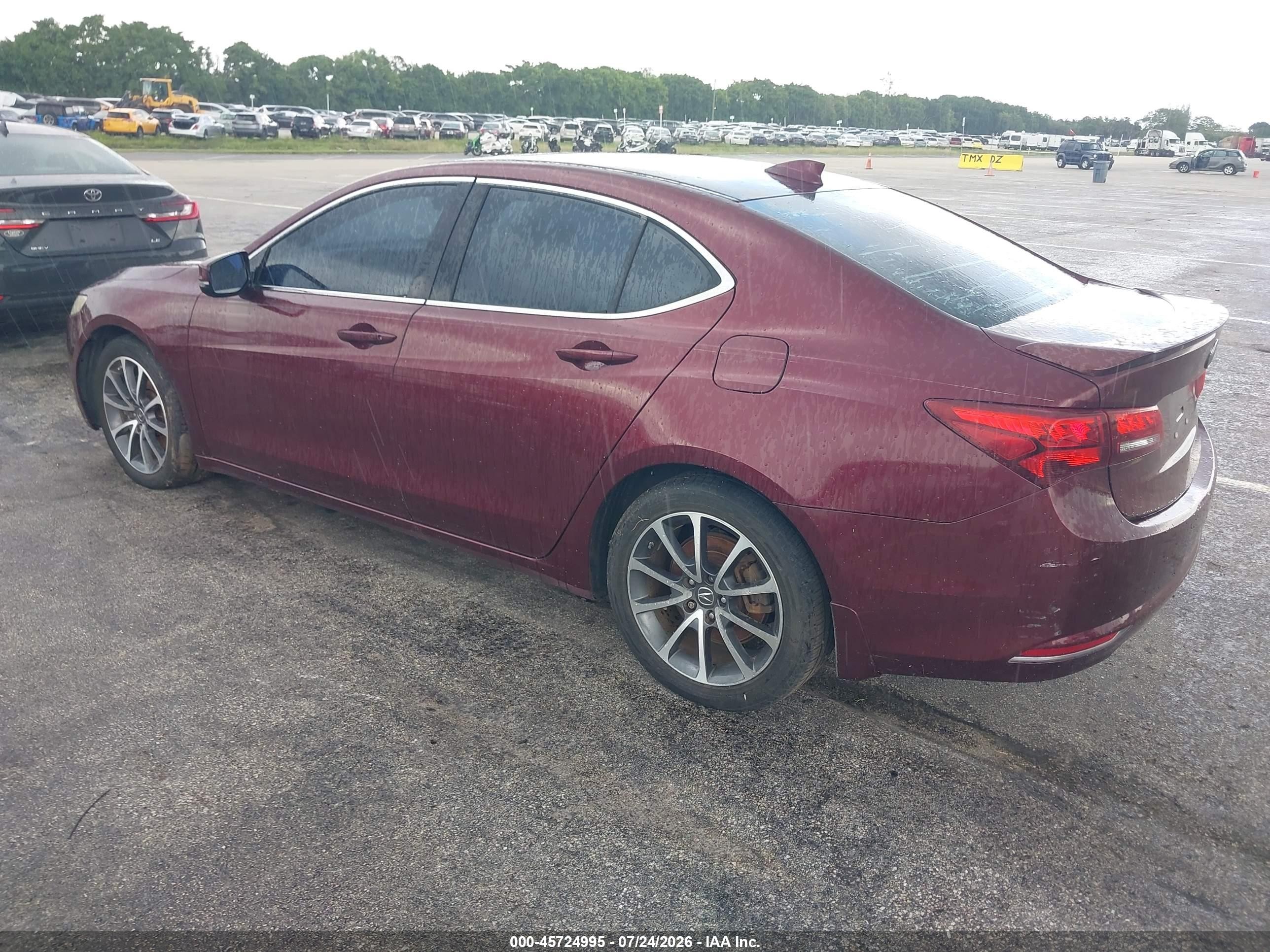 2015 Acura Tlx V6 Tech Burgundy vin: 19UUB2F57FA009390