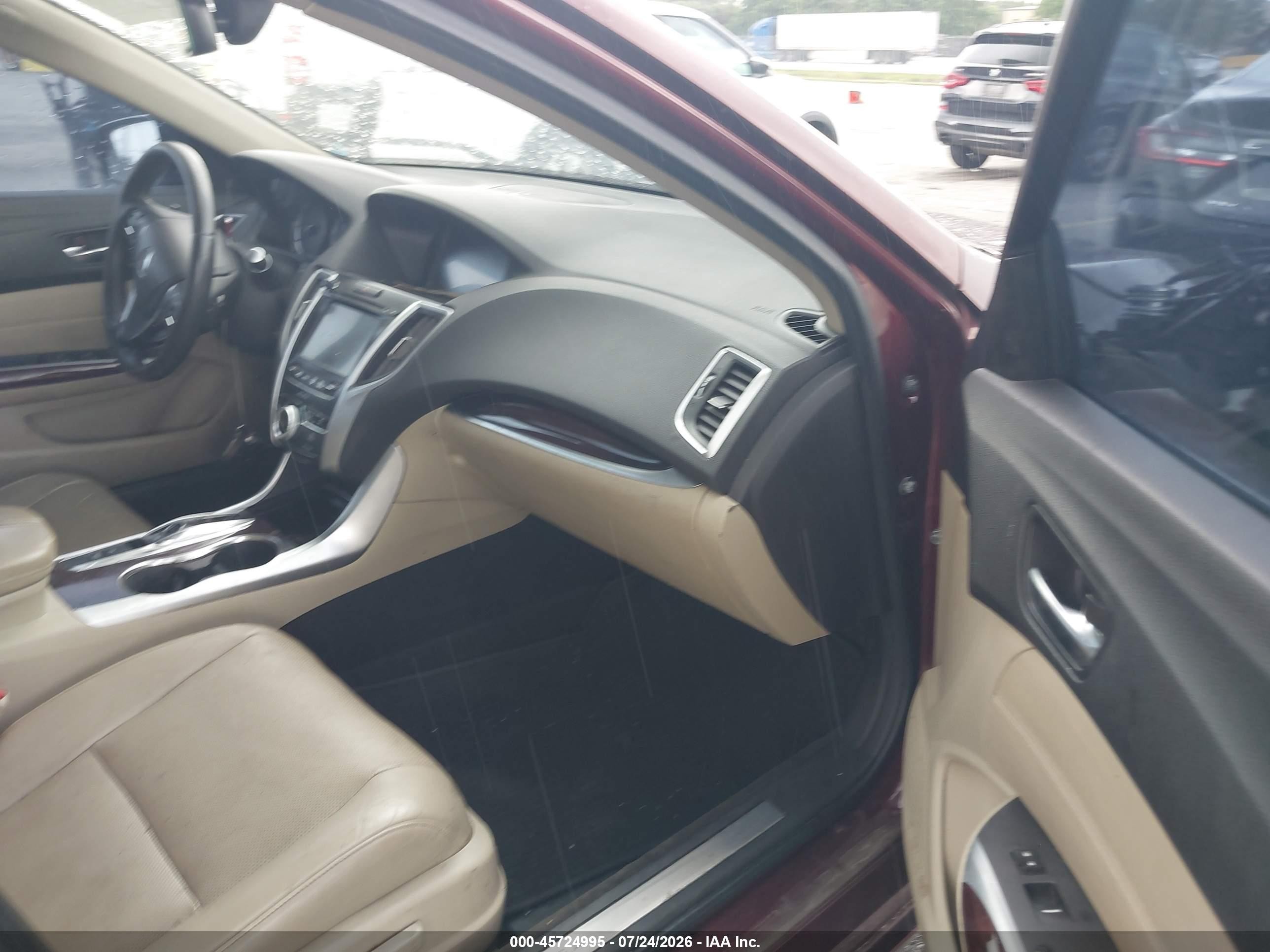 2015 Acura Tlx V6 Tech Burgundy vin: 19UUB2F57FA009390
