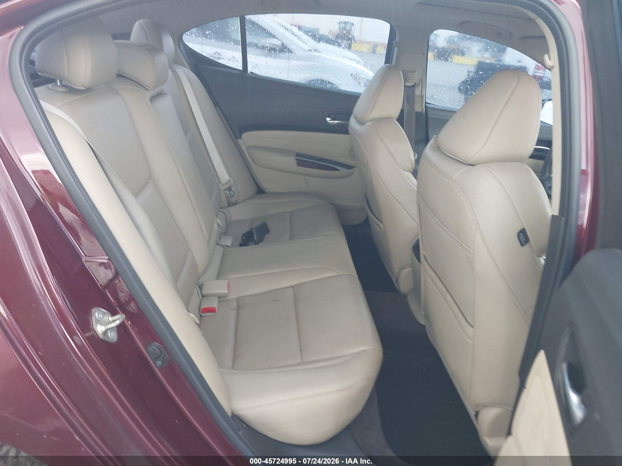 2015 Acura Tlx V6 Tech Burgundy vin: 19UUB2F57FA009390