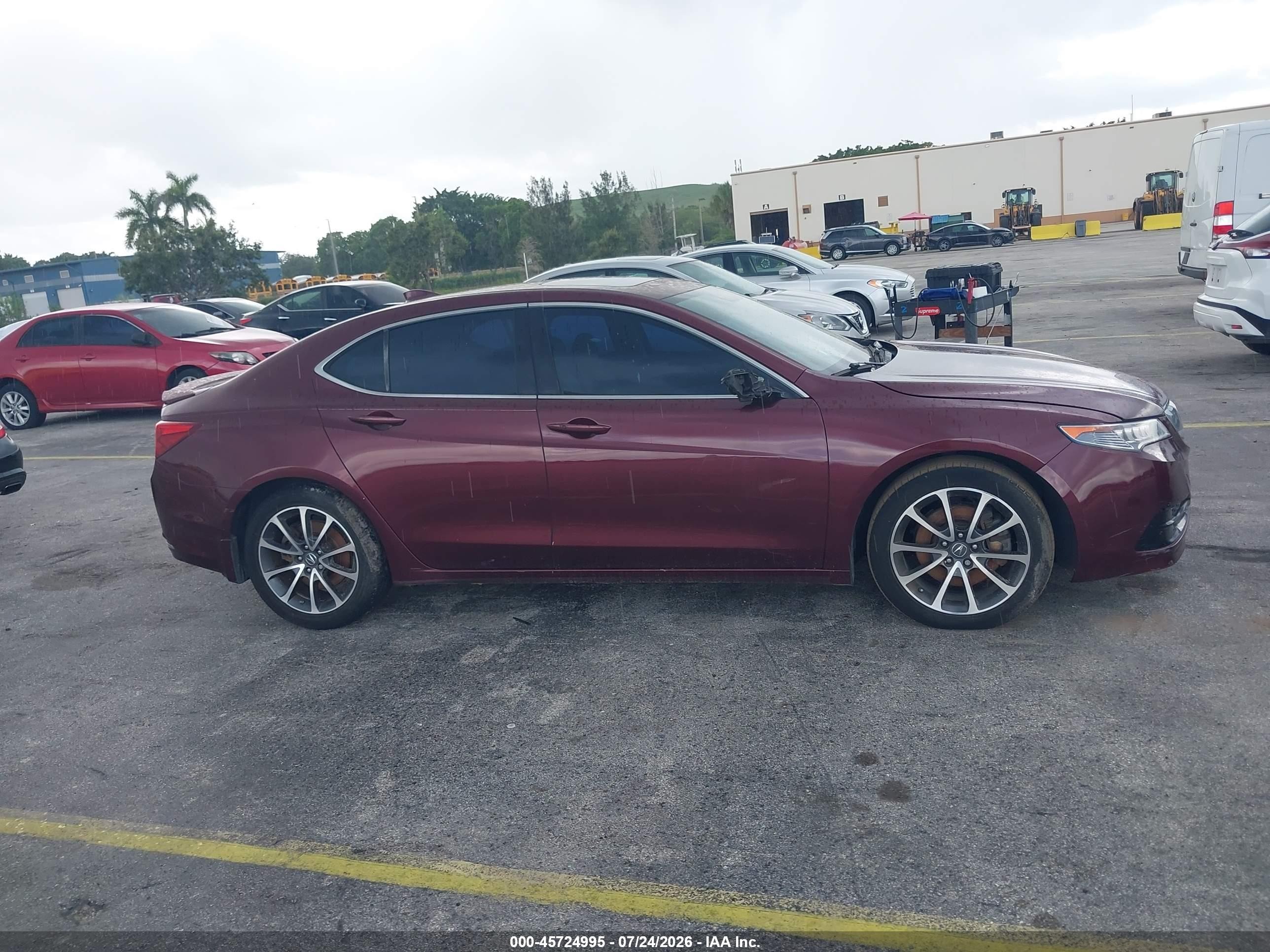 2015 Acura Tlx V6 Tech Burgundy vin: 19UUB2F57FA009390