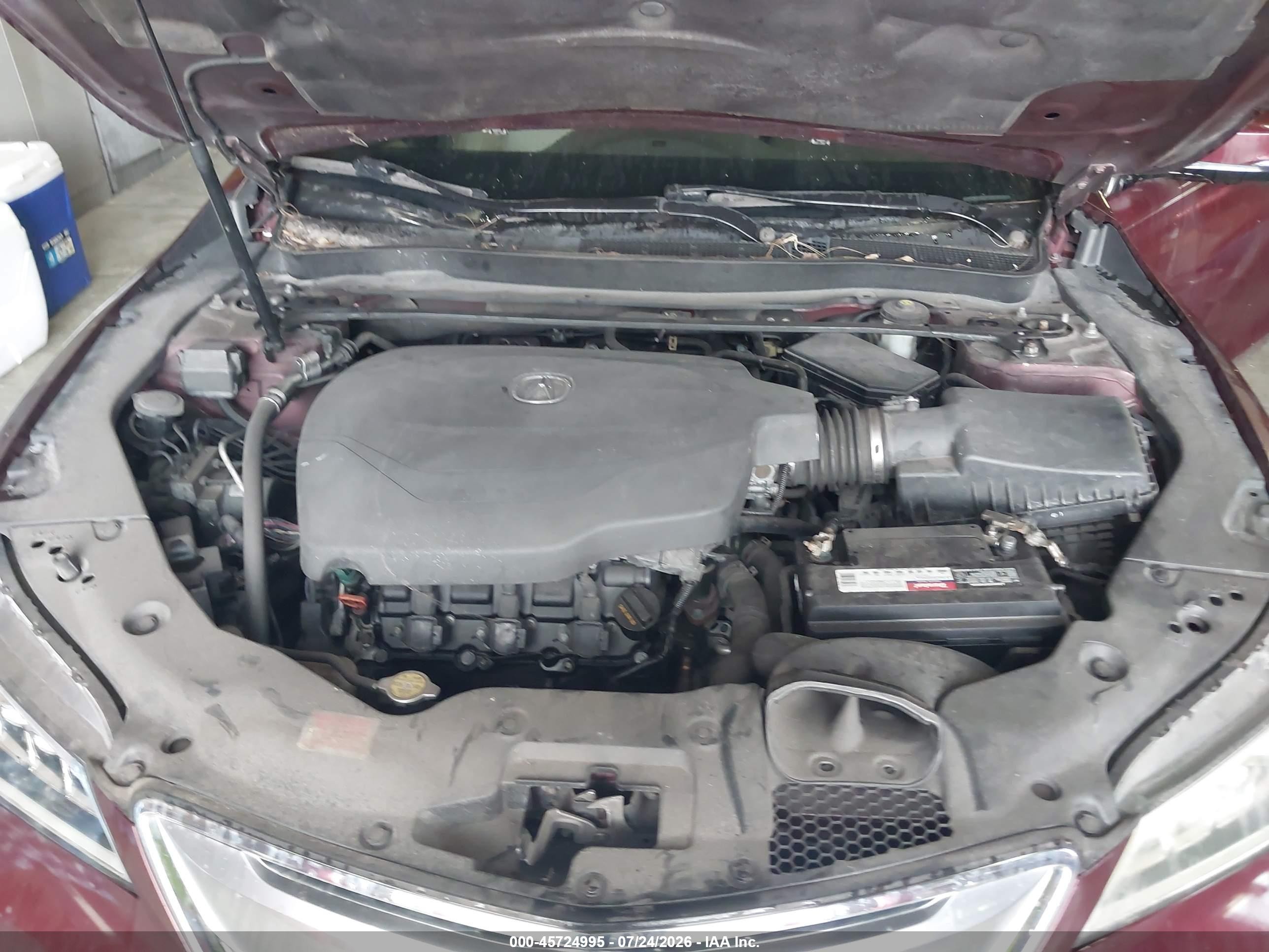 2015 Acura Tlx V6 Tech Burgundy vin: 19UUB2F57FA009390