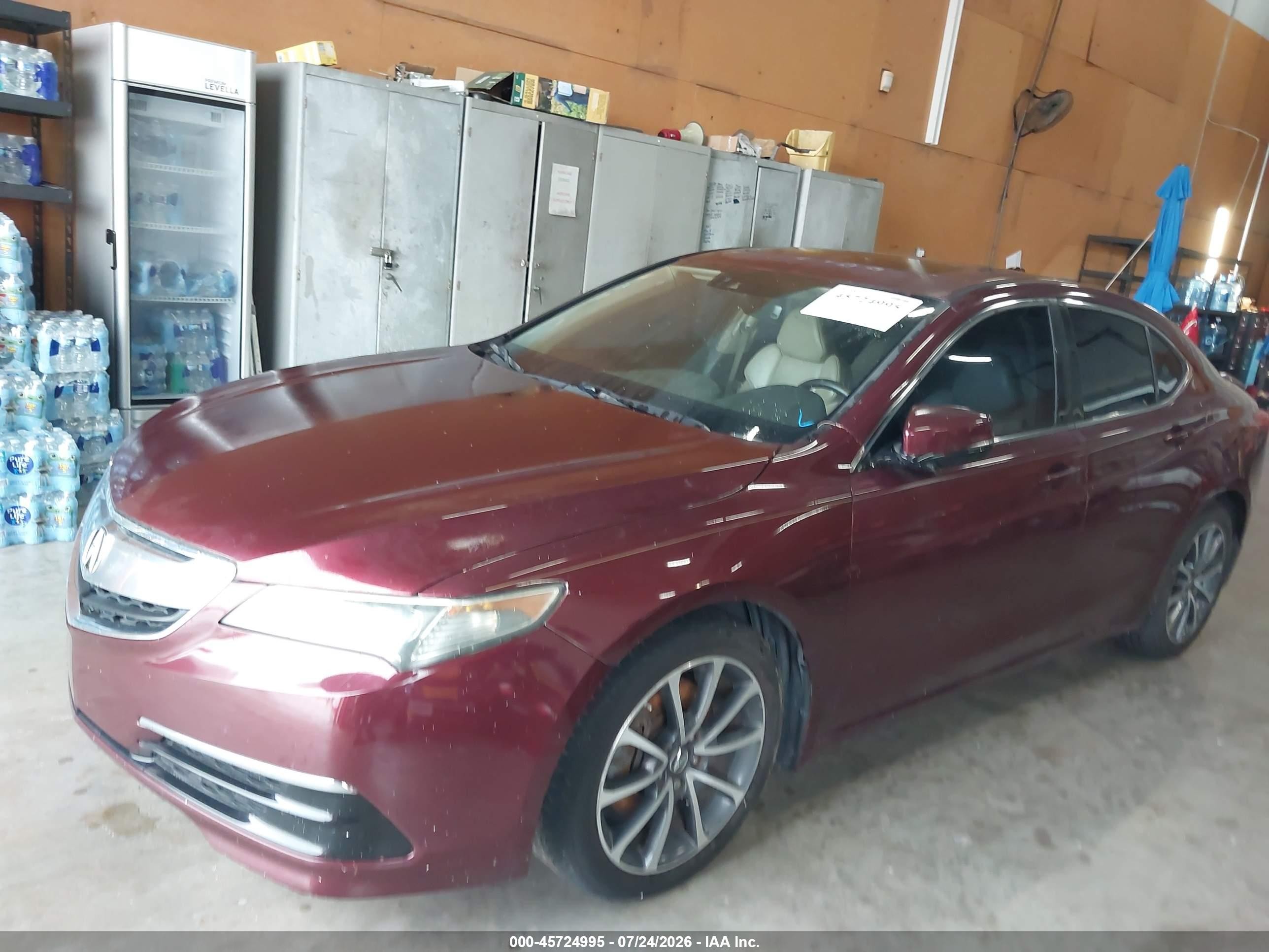 2015 Acura Tlx V6 Tech Burgundy vin: 19UUB2F57FA009390