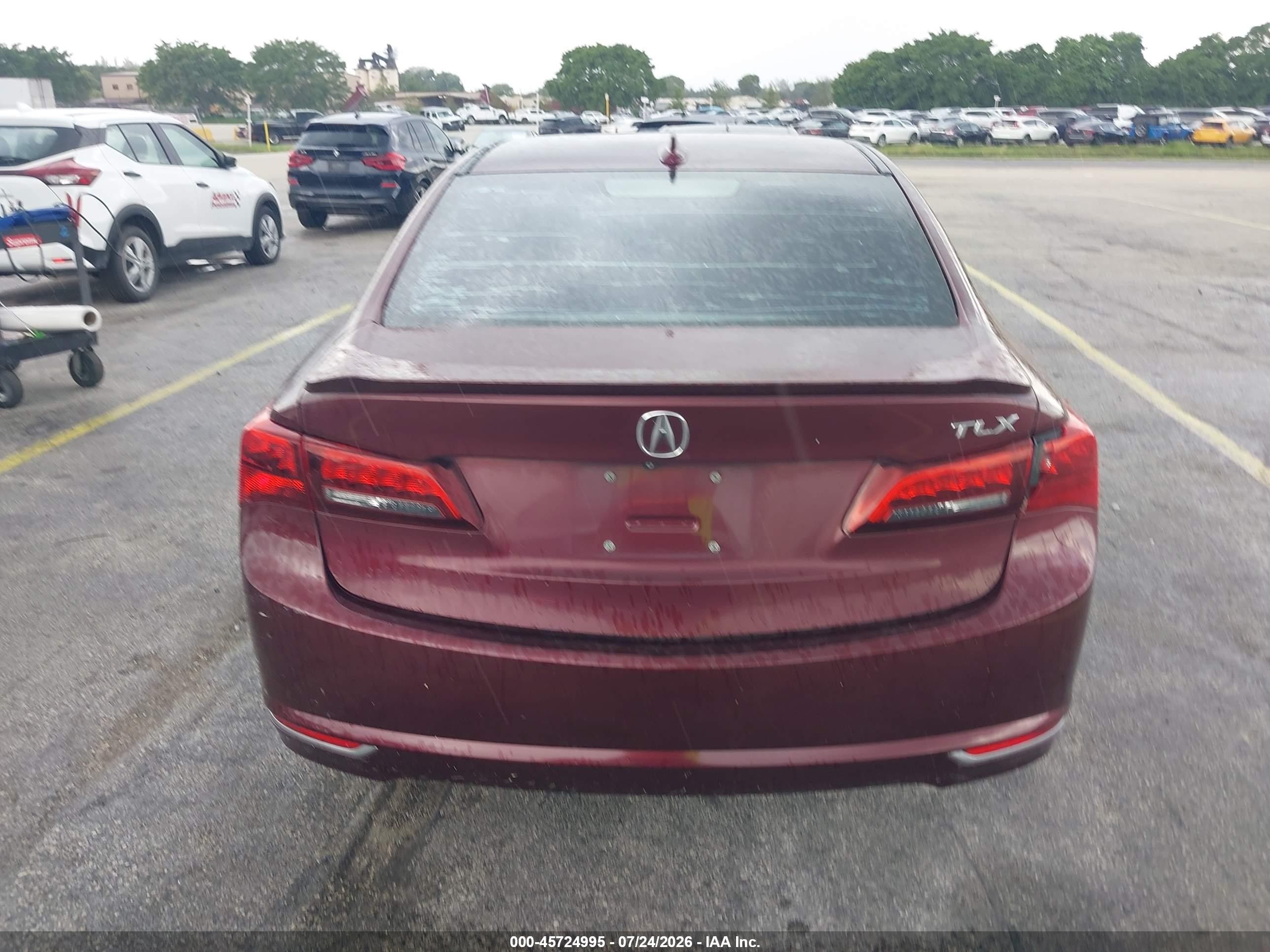 2015 Acura Tlx V6 Tech Burgundy vin: 19UUB2F57FA009390