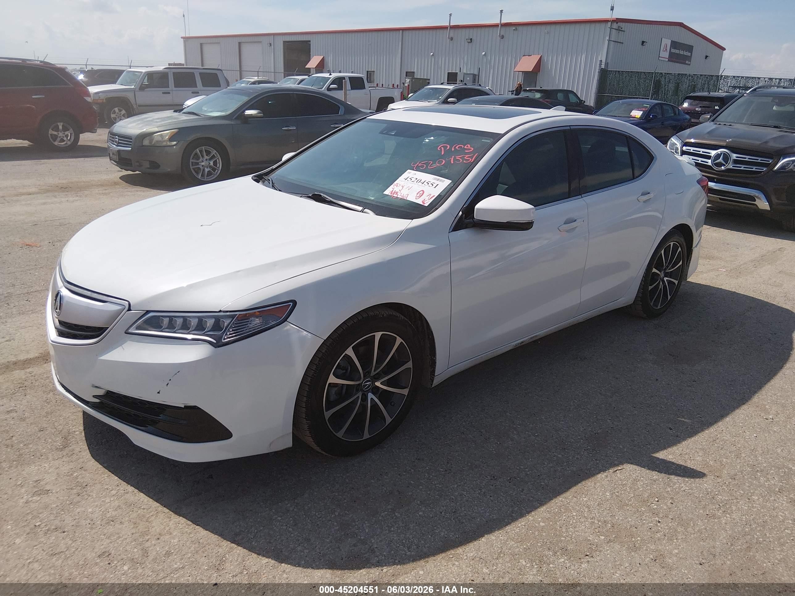 2015 Acura Tlx V6 Tech White vin: 19UUB2F57FA009471