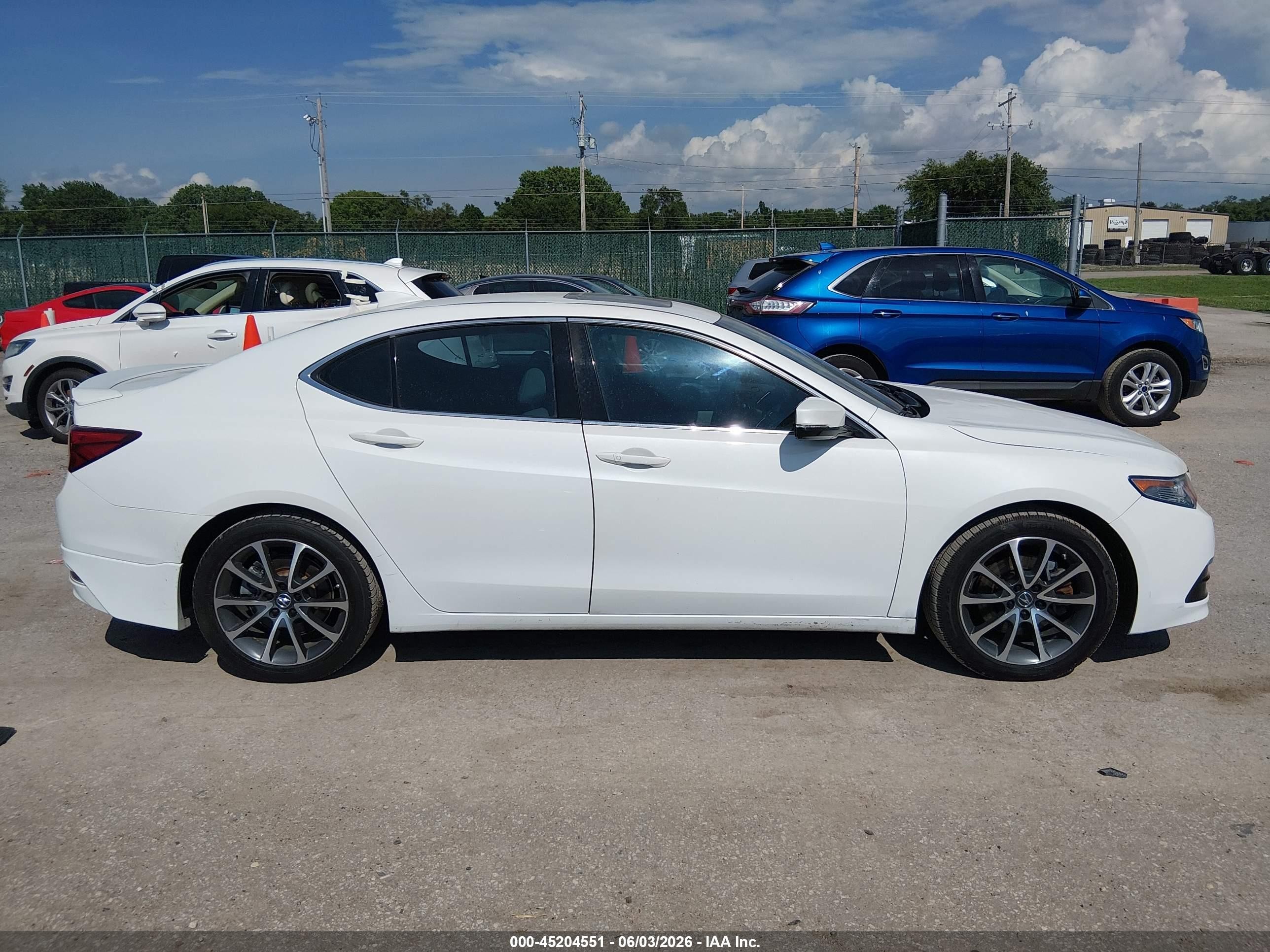 2015 Acura Tlx V6 Tech White vin: 19UUB2F57FA009471