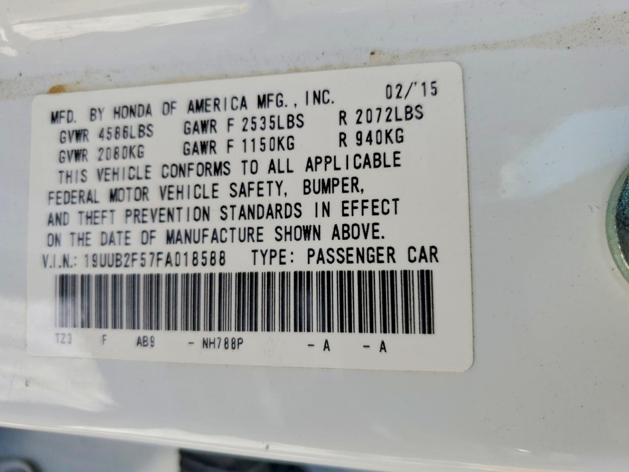2015 Acura Tlx Tech White vin: 19UUB2F57FA018588