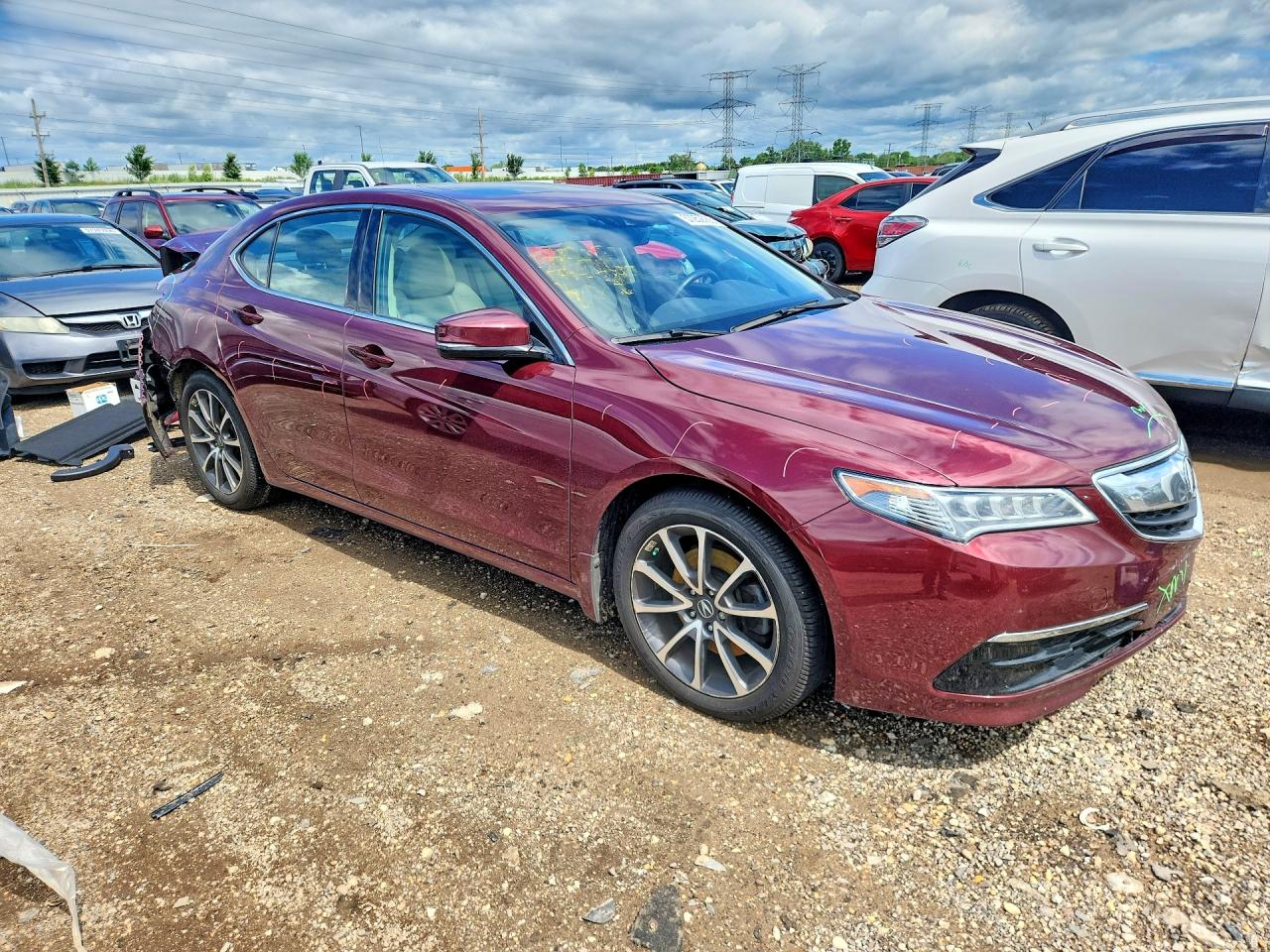2016 Acura Tlx Tech Burgundy vin: 19UUB2F57GA007561