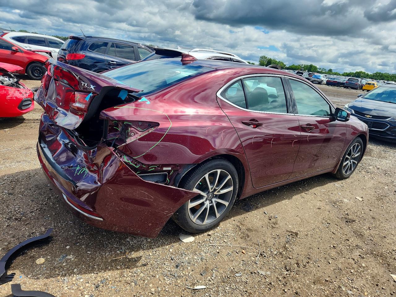2016 Acura Tlx Tech Burgundy vin: 19UUB2F57GA007561