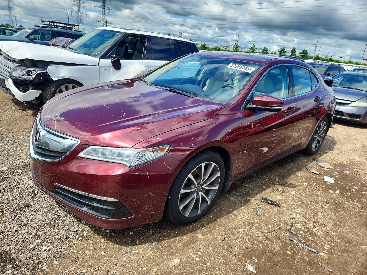 2016 Acura Tlx Tech Burgundy vin: 19UUB2F57GA007561