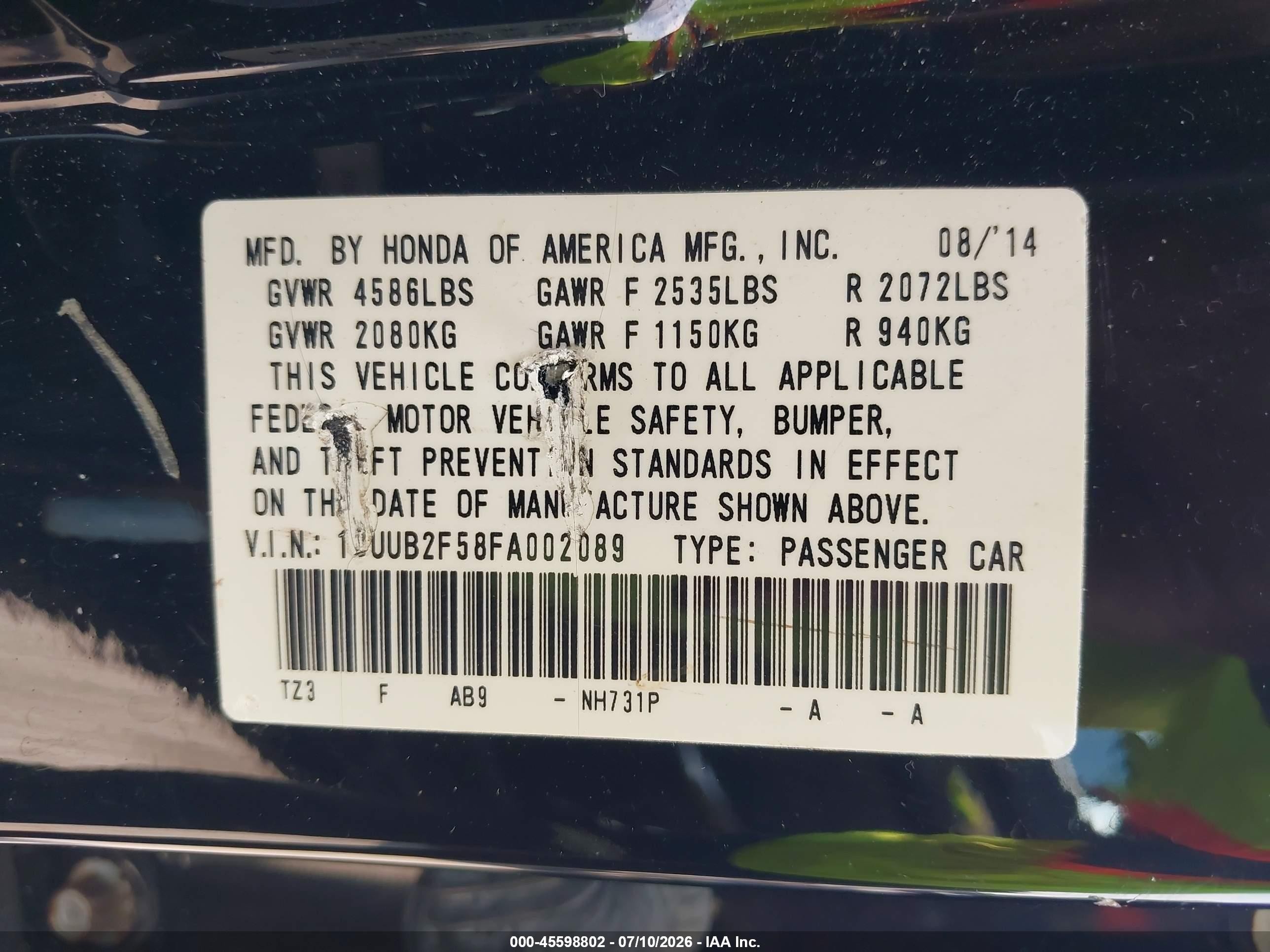 2015 Acura Tlx V6 Tech Black vin: 19UUB2F58FA002089