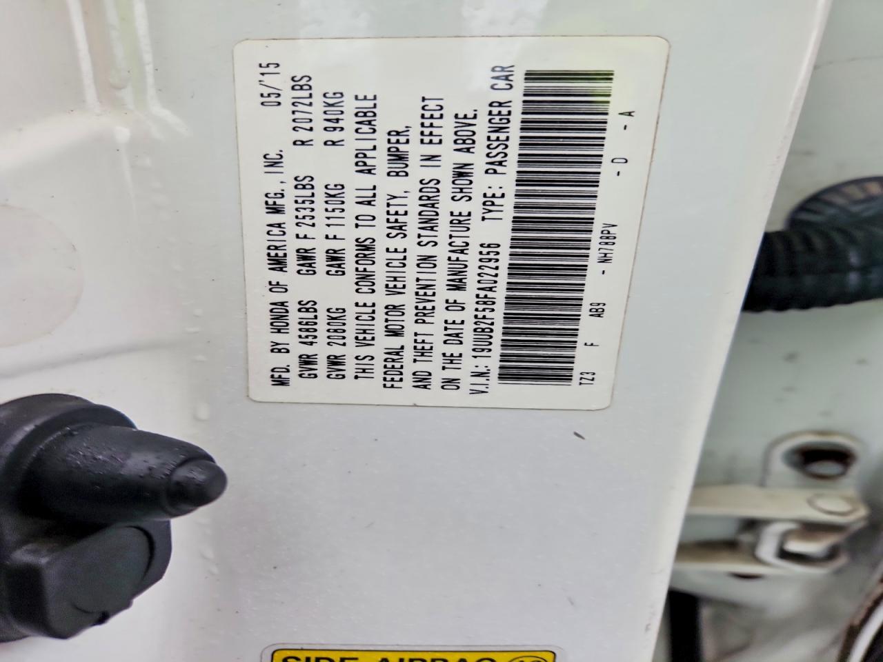 2015 Acura Tlx Tech White vin: 19UUB2F58FA022956