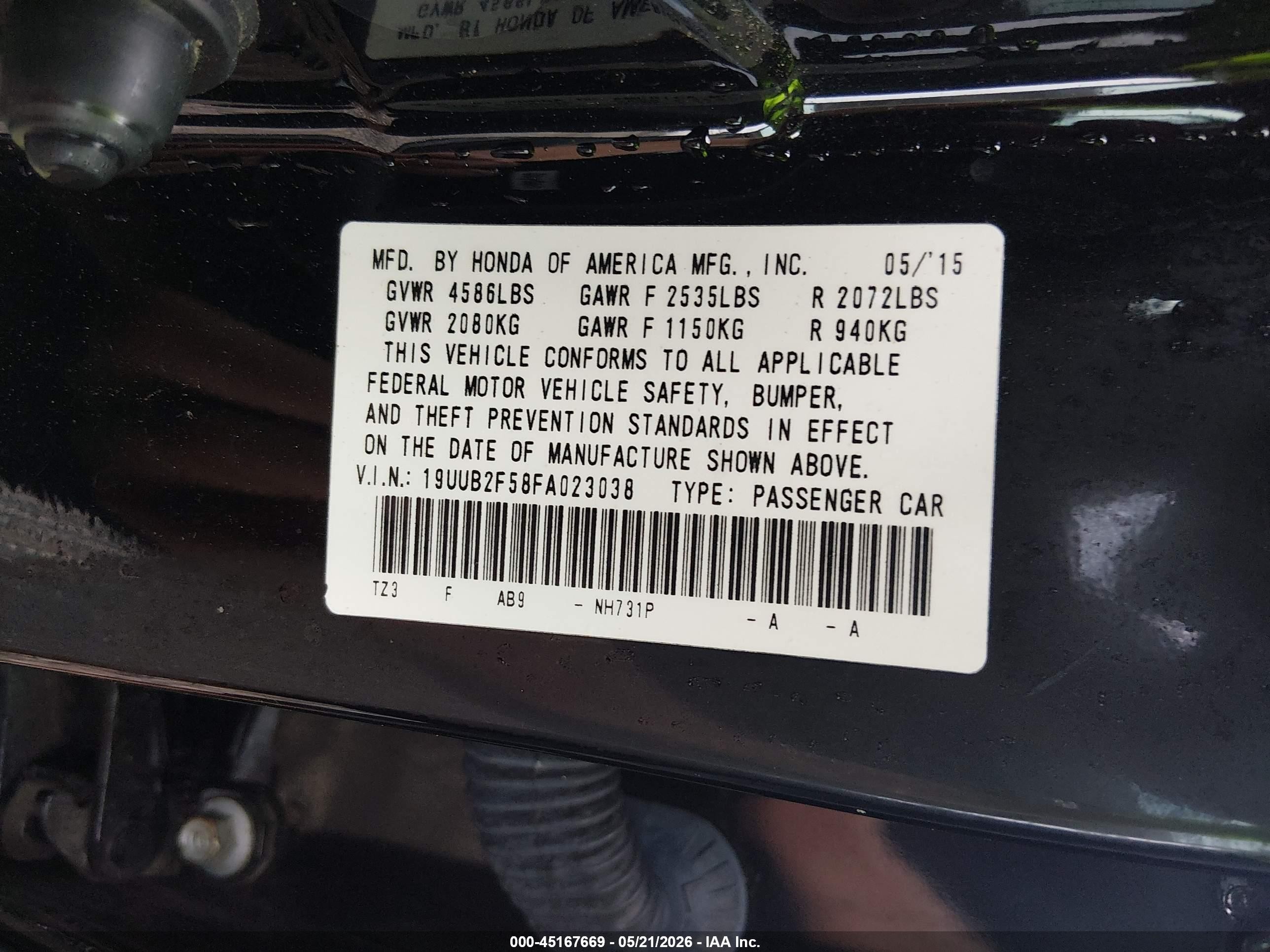 2015 Acura Tlx V6 Tech Black vin: 19UUB2F58FA023038