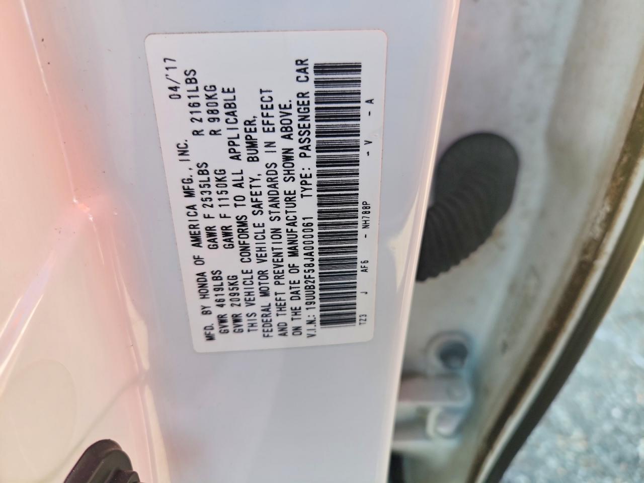 2018 Acura Tlx Tech White vin: 19UUB2F58JA000061