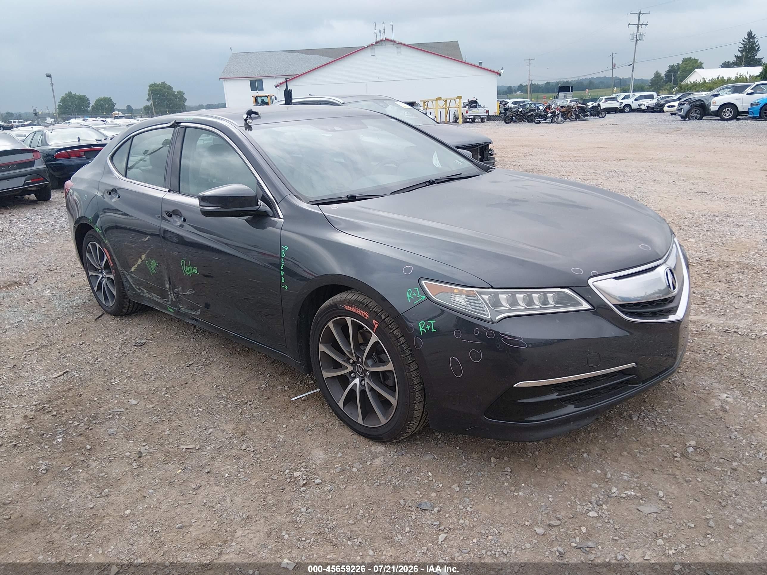 2015 Acura Tlx V6 Tech Gray vin: 19UUB2F59FA022500