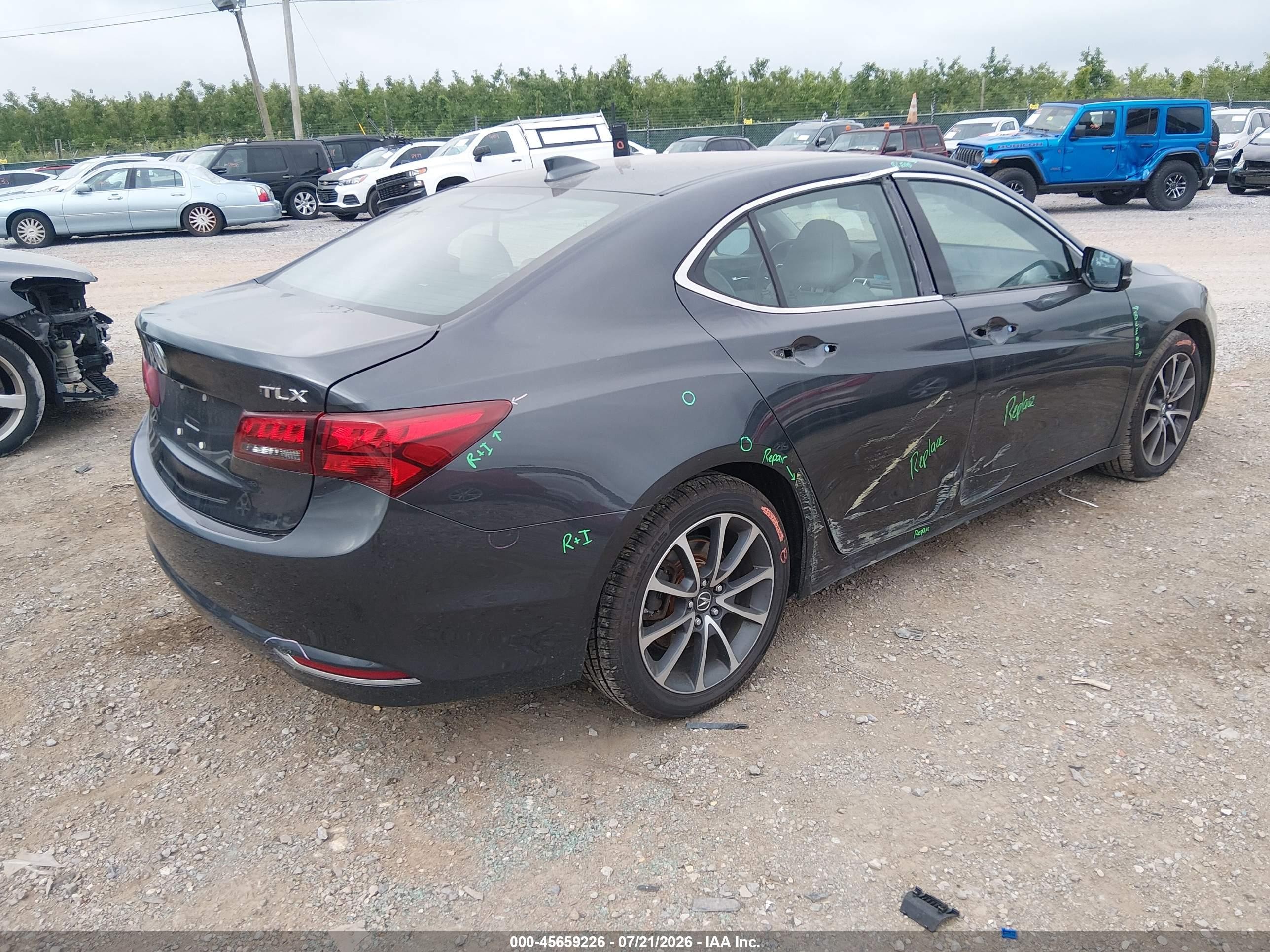 2015 Acura Tlx V6 Tech Gray vin: 19UUB2F59FA022500