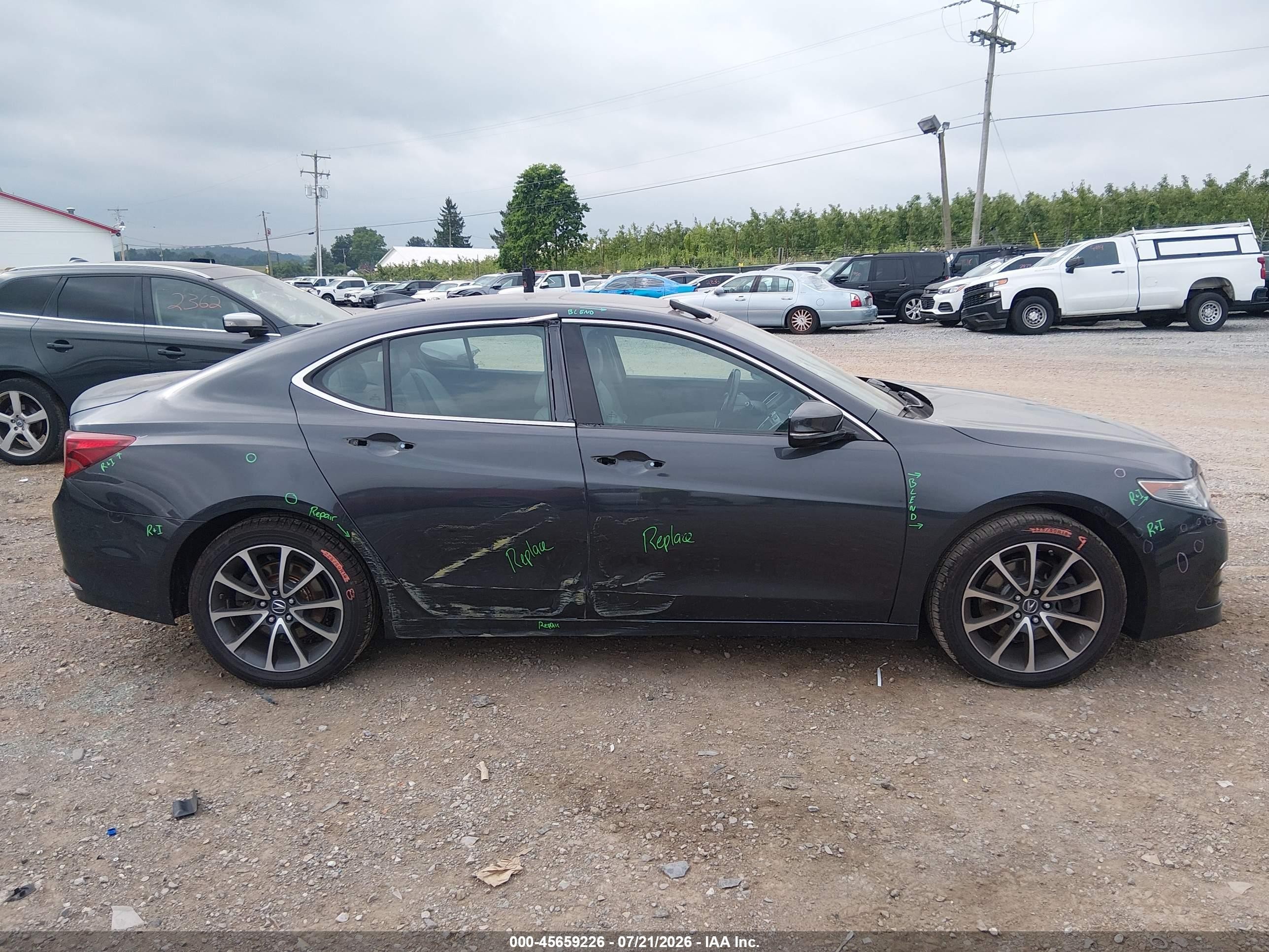 2015 Acura Tlx V6 Tech Gray vin: 19UUB2F59FA022500