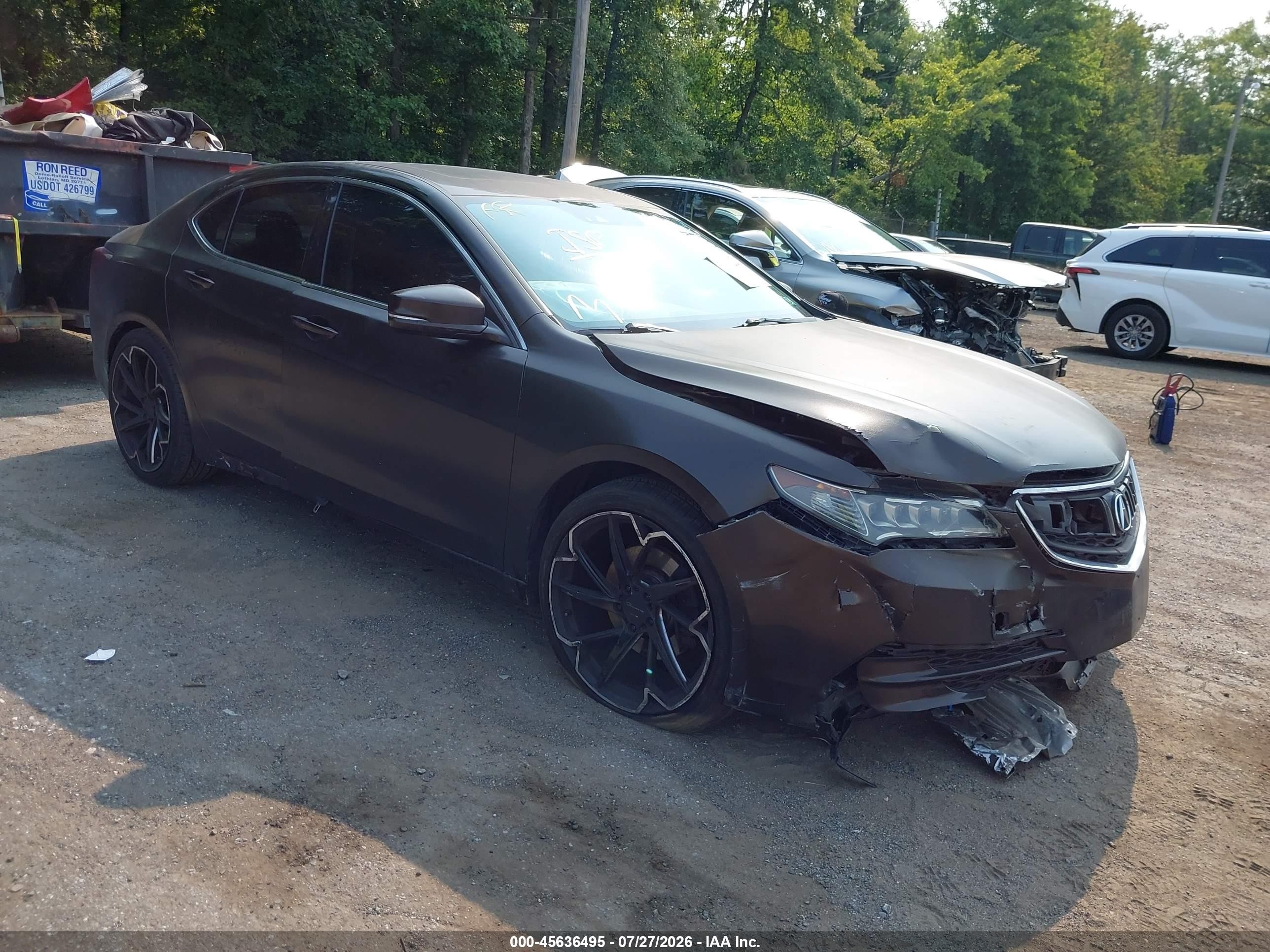 2015 Acura Tlx V6 Tech Brown vin: 19UUB2F5XFA003776