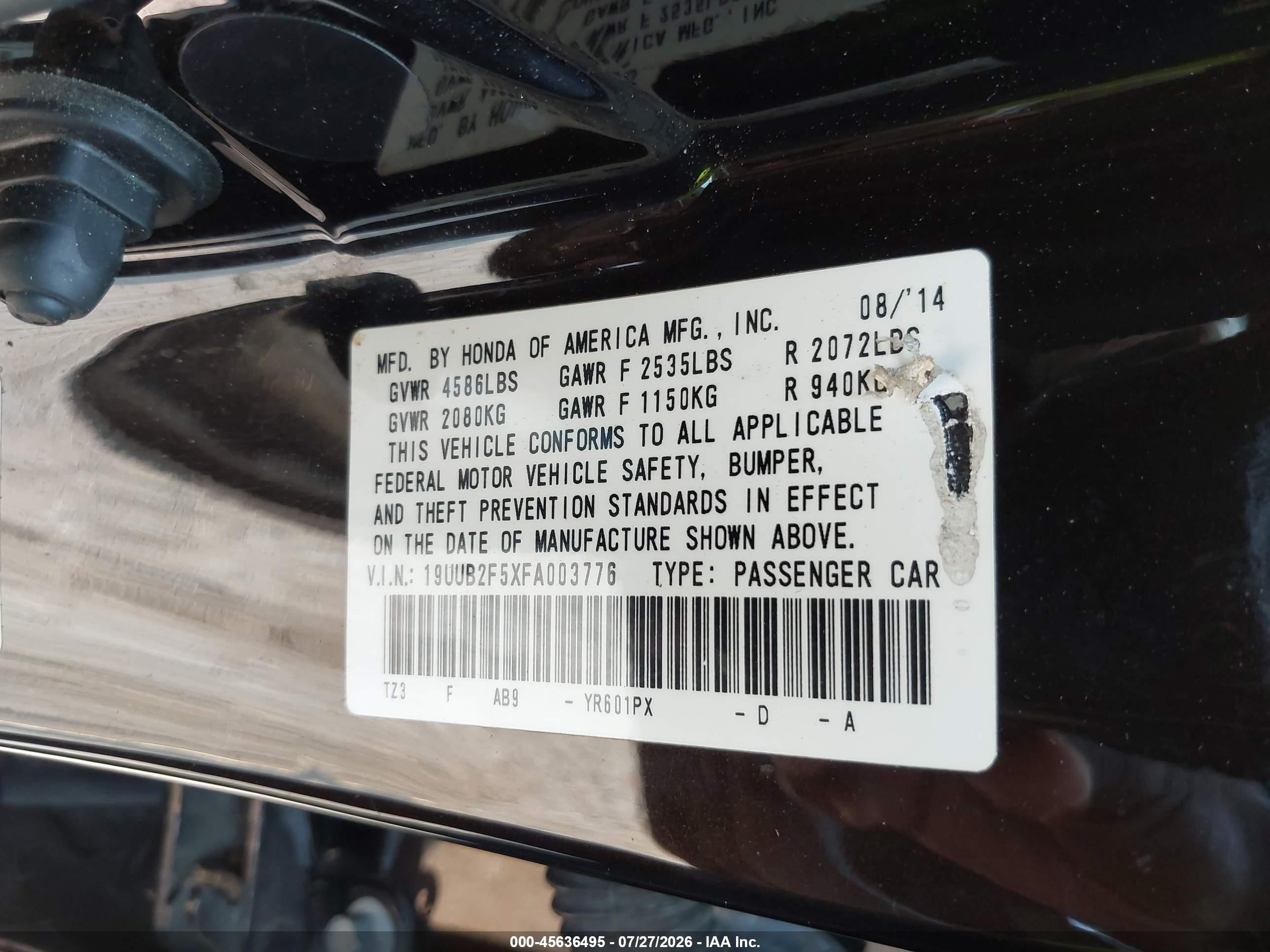 2015 Acura Tlx V6 Tech Brown vin: 19UUB2F5XFA003776