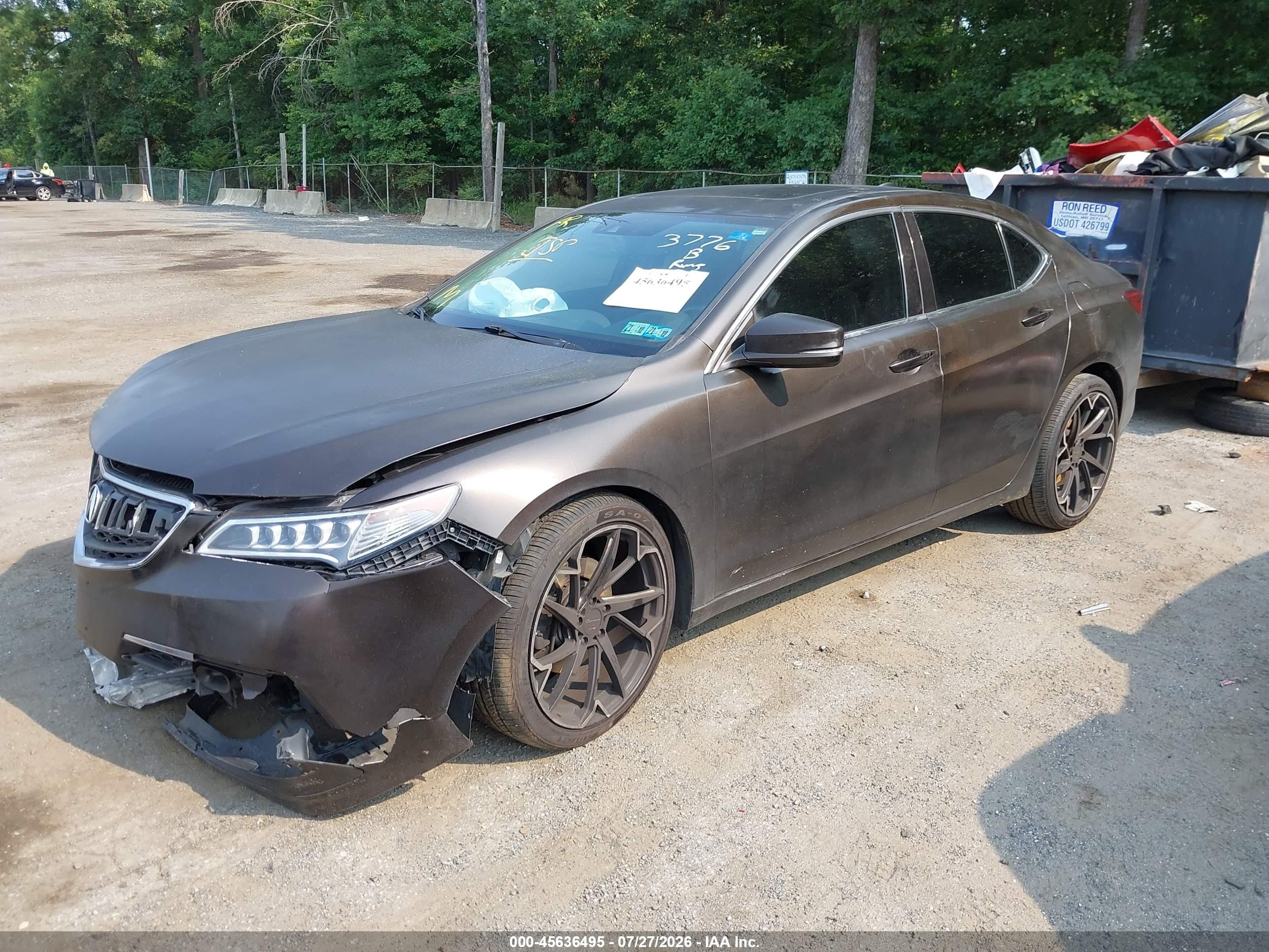 2015 Acura Tlx V6 Tech Brown vin: 19UUB2F5XFA003776