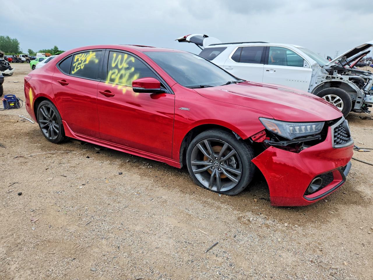 2018 Acura Tlx Tech+a Красный vin: 19UUB2F68JA001025