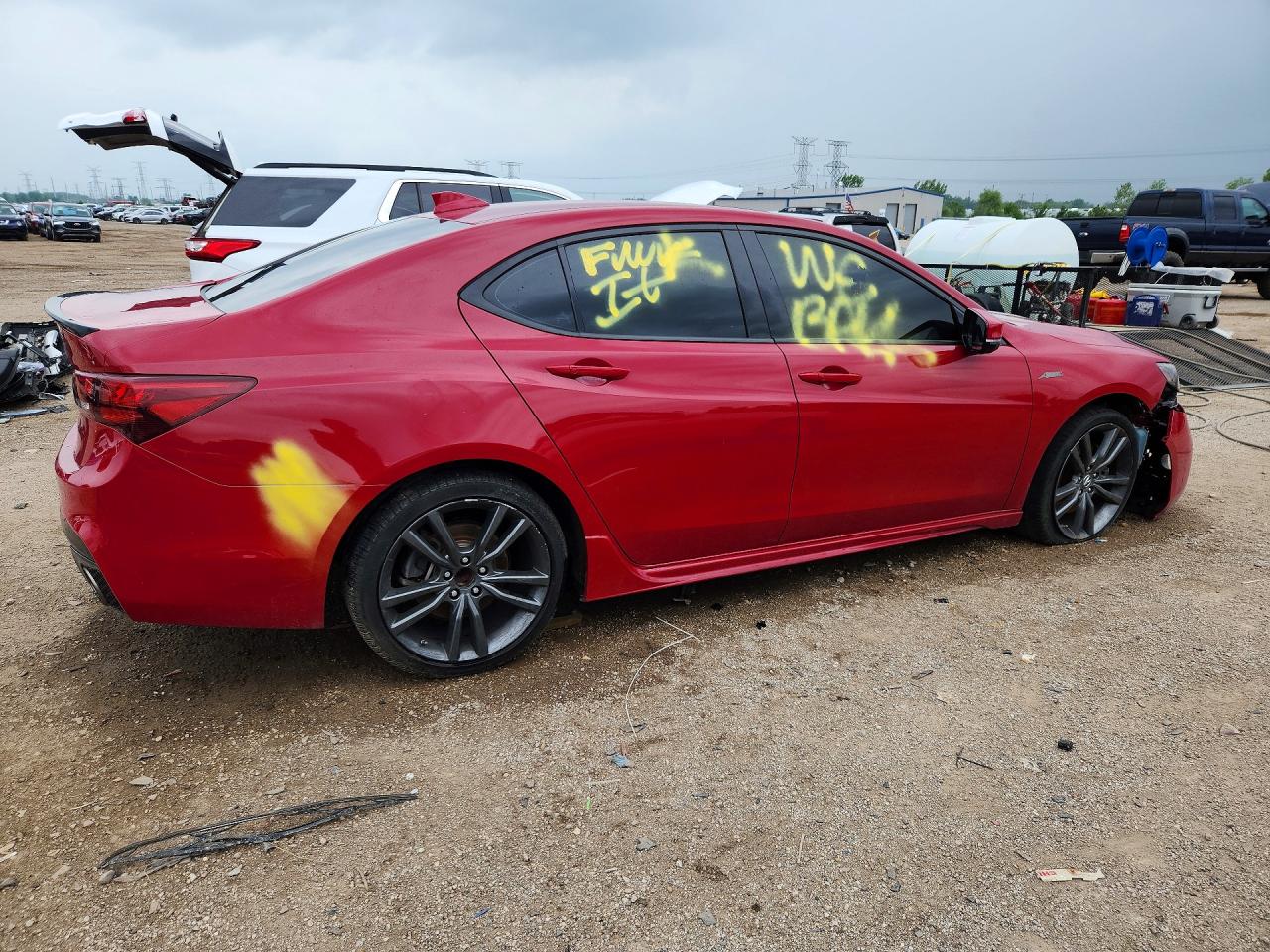 2018 Acura Tlx Tech+a Красный vin: 19UUB2F68JA001025