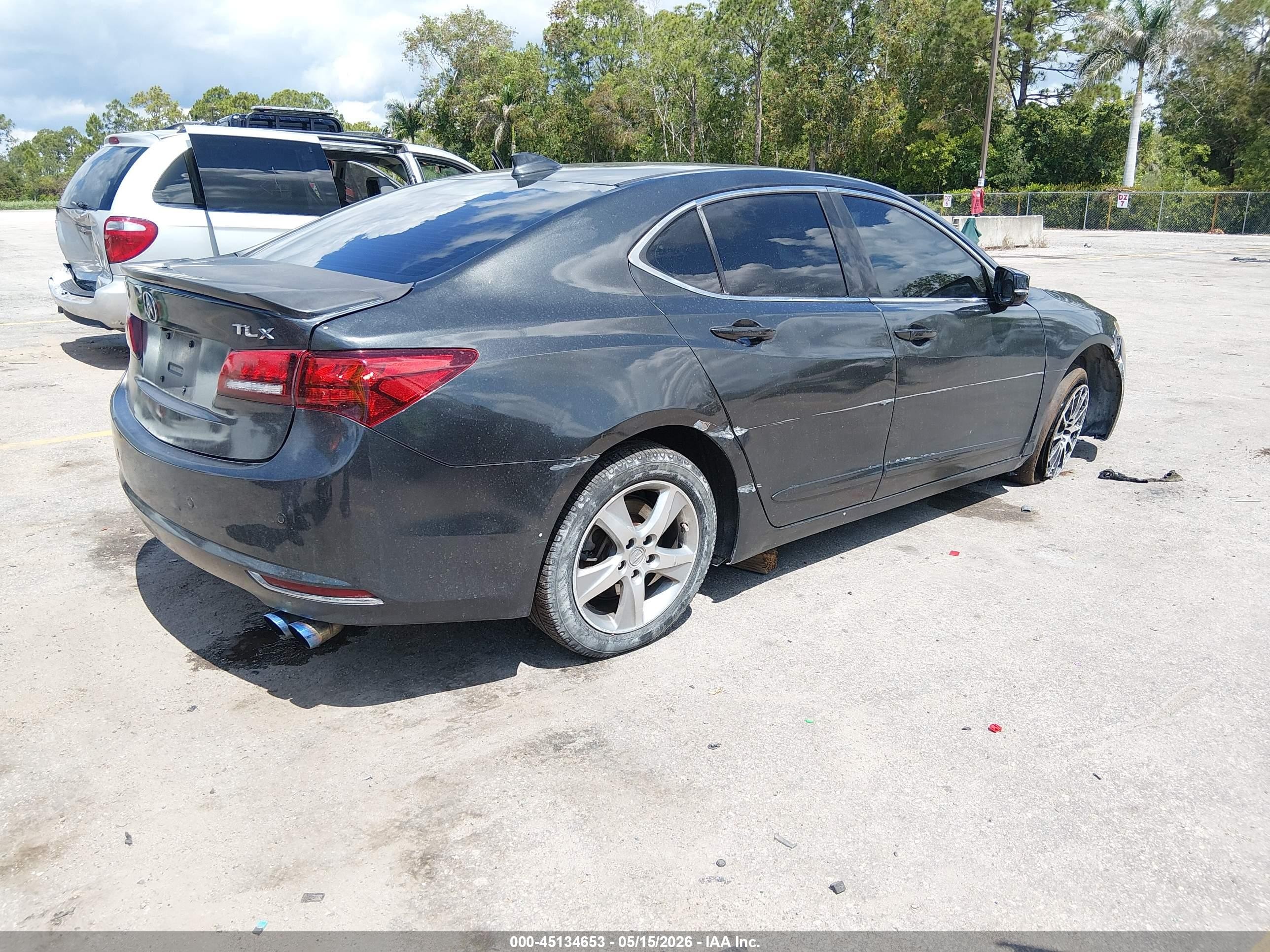 2015 Acura Tlx V6 Advance Black vin: 19UUB2F72FA018967