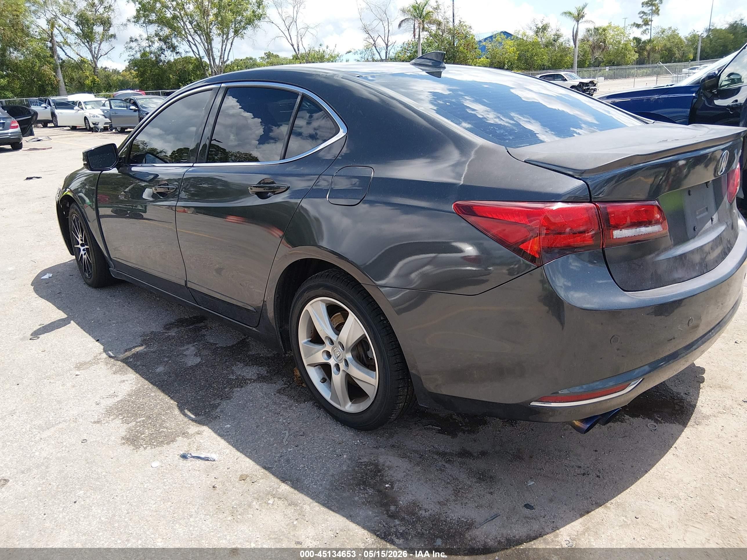 2015 Acura Tlx V6 Advance Black vin: 19UUB2F72FA018967