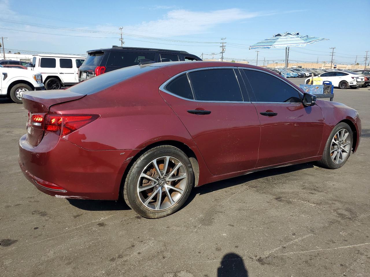 2015 Acura Tlx Advance Burgundy vin: 19UUB2F72FA019892