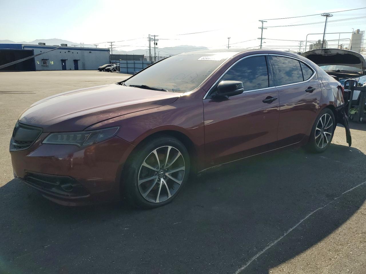 2015 Acura Tlx Advance Burgundy vin: 19UUB2F72FA019892