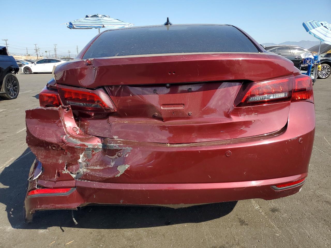 2015 Acura Tlx Advance Burgundy vin: 19UUB2F72FA019892